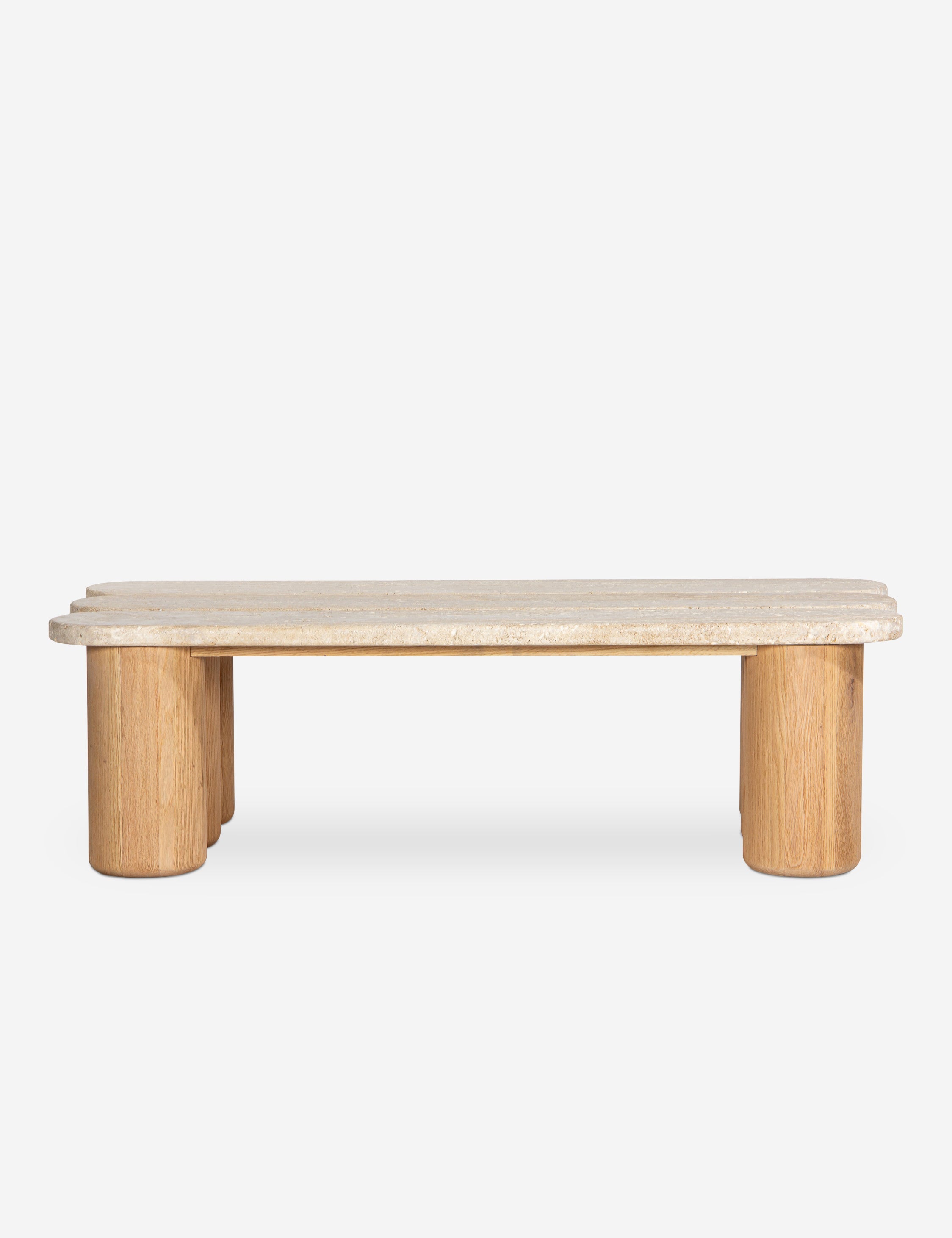 Lulu and Georgia Ombeline Coffee Table – Natural and Travertine - view 2