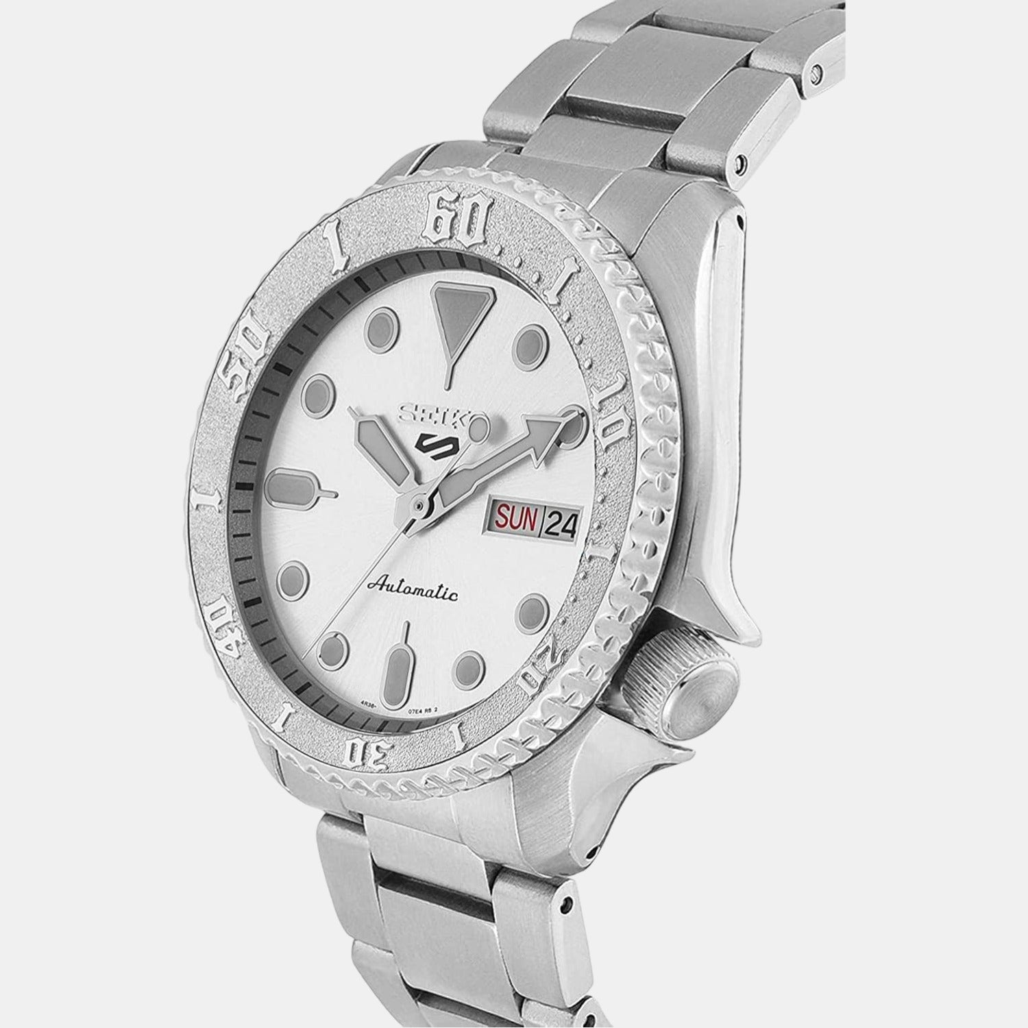 Seiko 5 Sports Men Automatic Silver Dial Analog Stainless Steel Watch SRPE71K1 - view 2