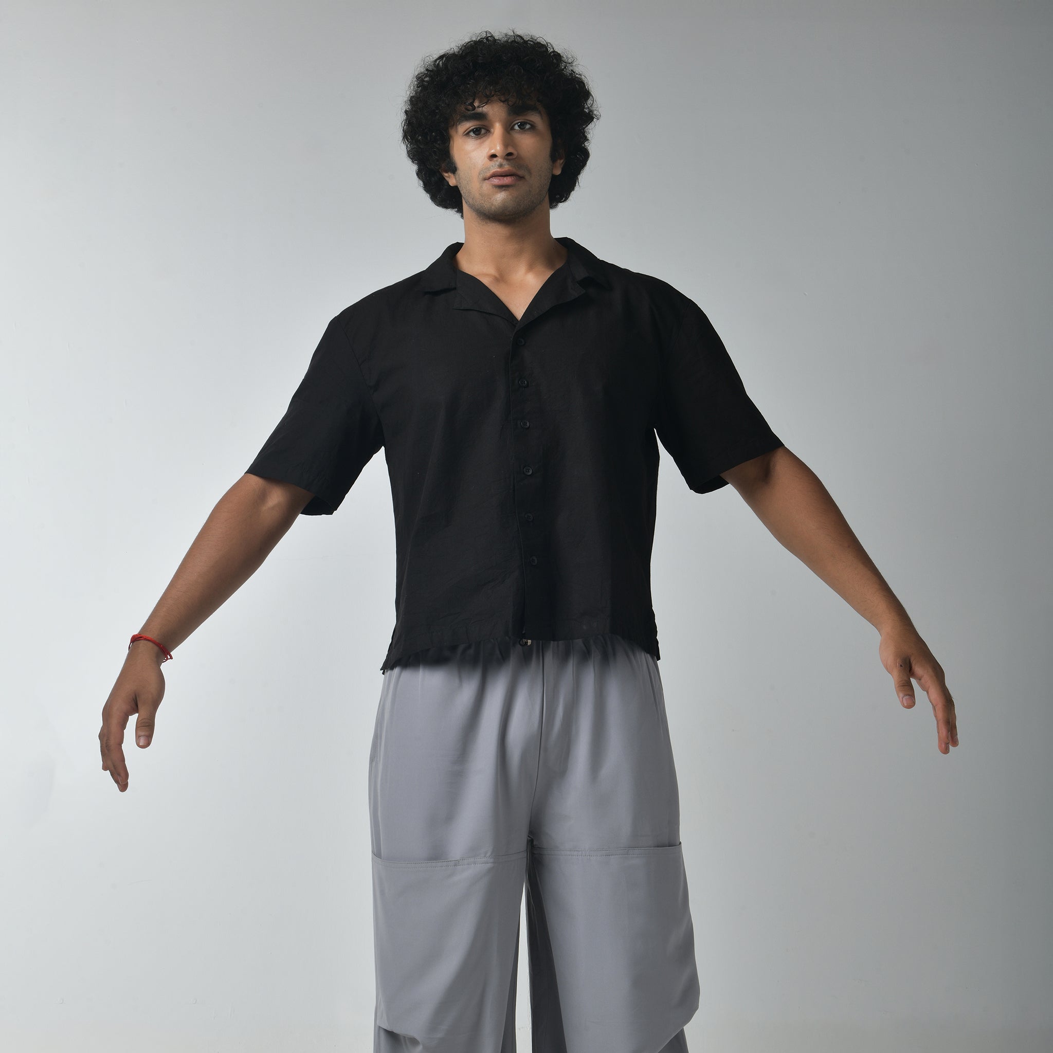 I Z F Black Bossman Shirt & Grey Air Parachute Pants - view 4