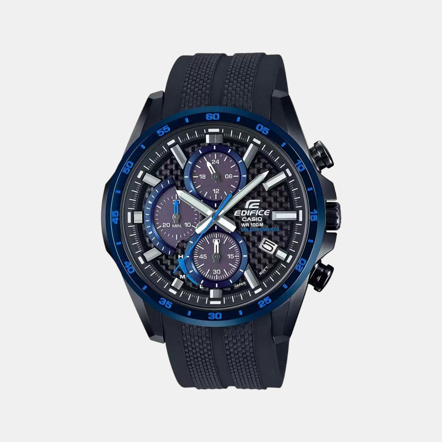 Casio Edifice Men Quartz Two Tone Dial Chronograph Stainless Steel Watch EX505