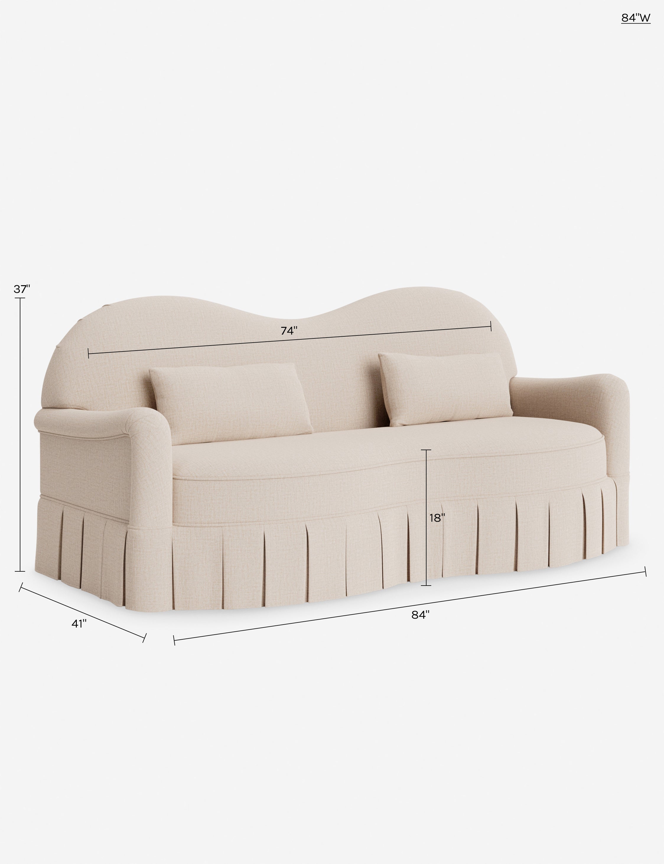 Lulu and Georgia Middleton Skirted Sofa by Ginny Macdonald - view 215