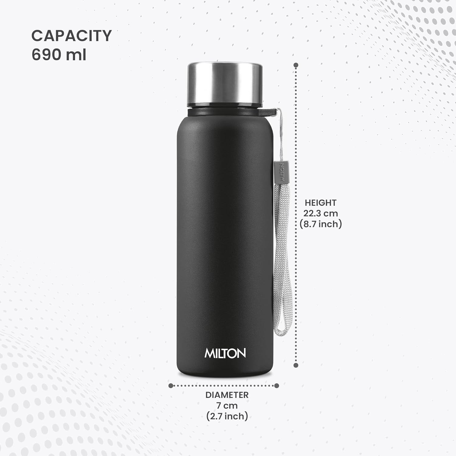 Personalized Brim Stainless Steel Bottle (Milton) - view 7