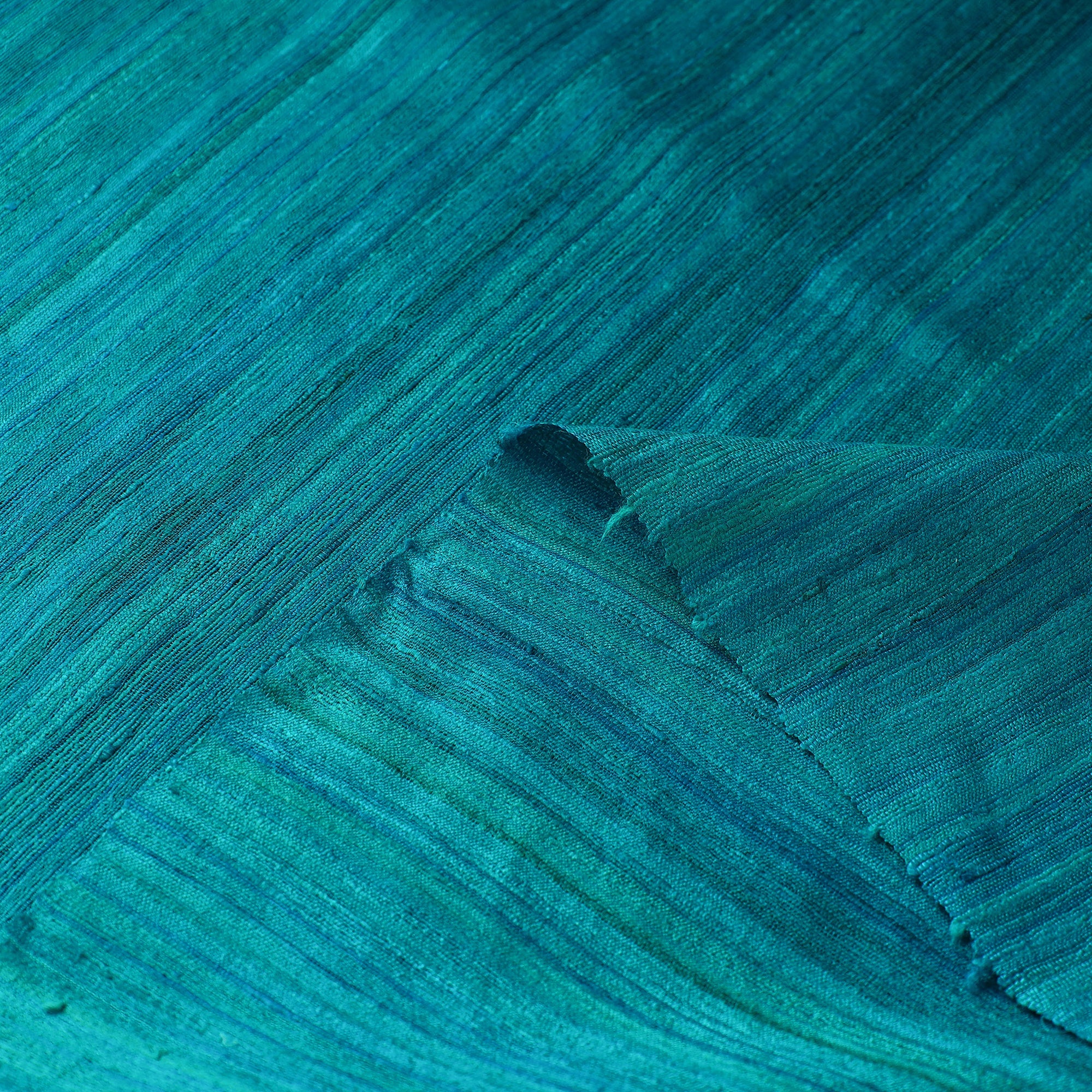 ITOKRI CRAFTS INITIATIVE Blue - Authentic Handwoven Tussar Silk Bhagalpuri Fabric 15 - view 5