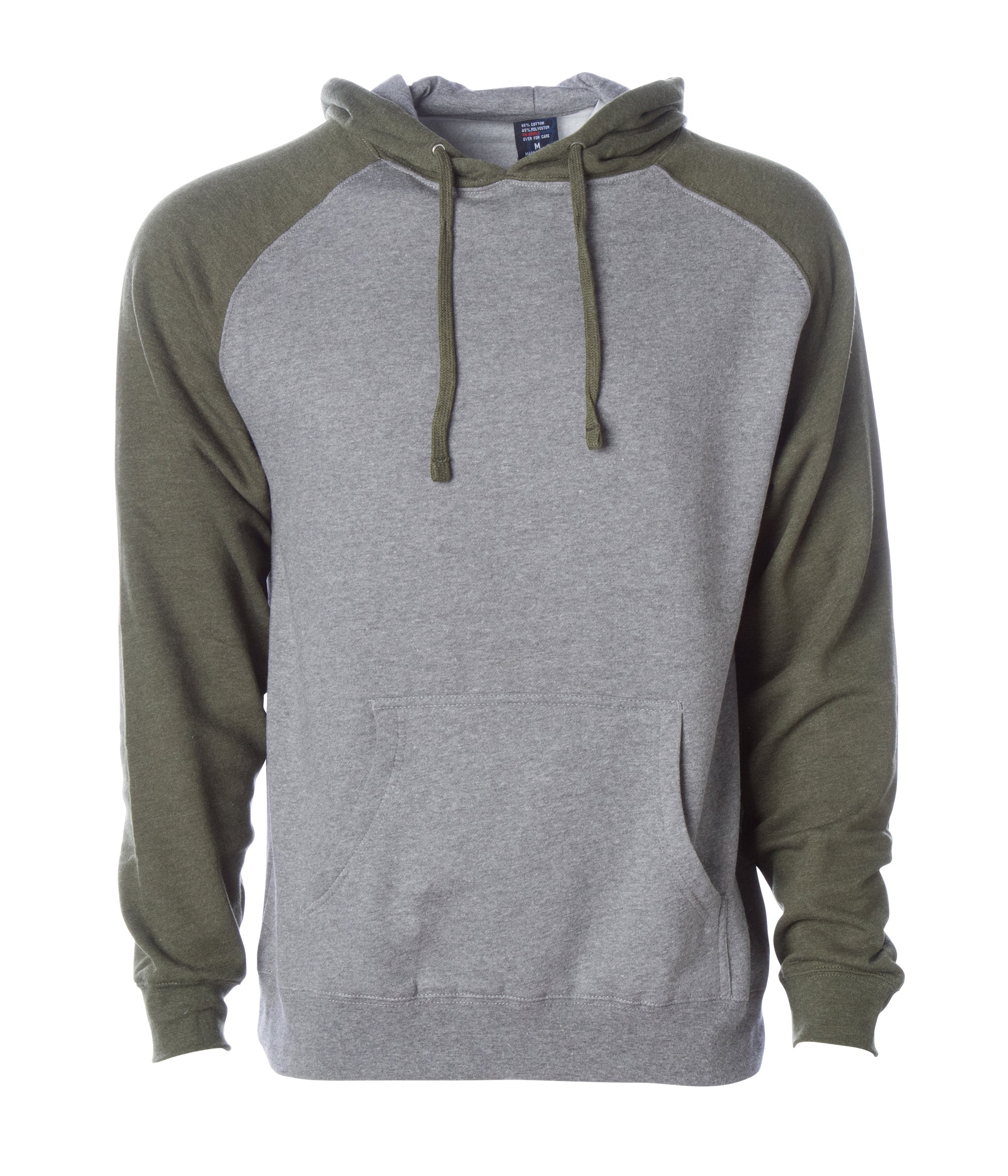 Independent Trading Company Raglan Hooded Pullover Sweatshirt