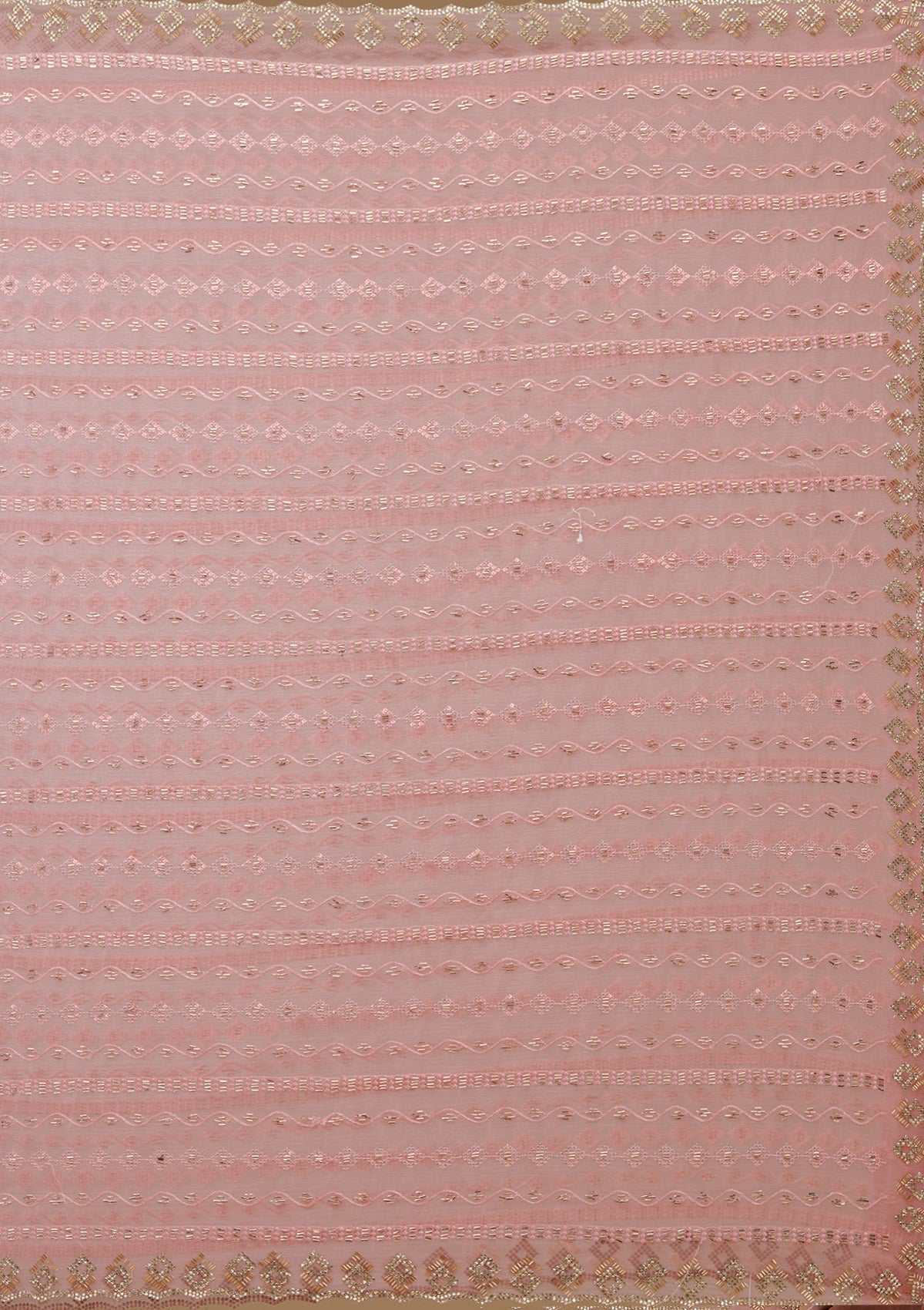 Koskii Peach Cutdana Chiffon Saree – Women's - view 8