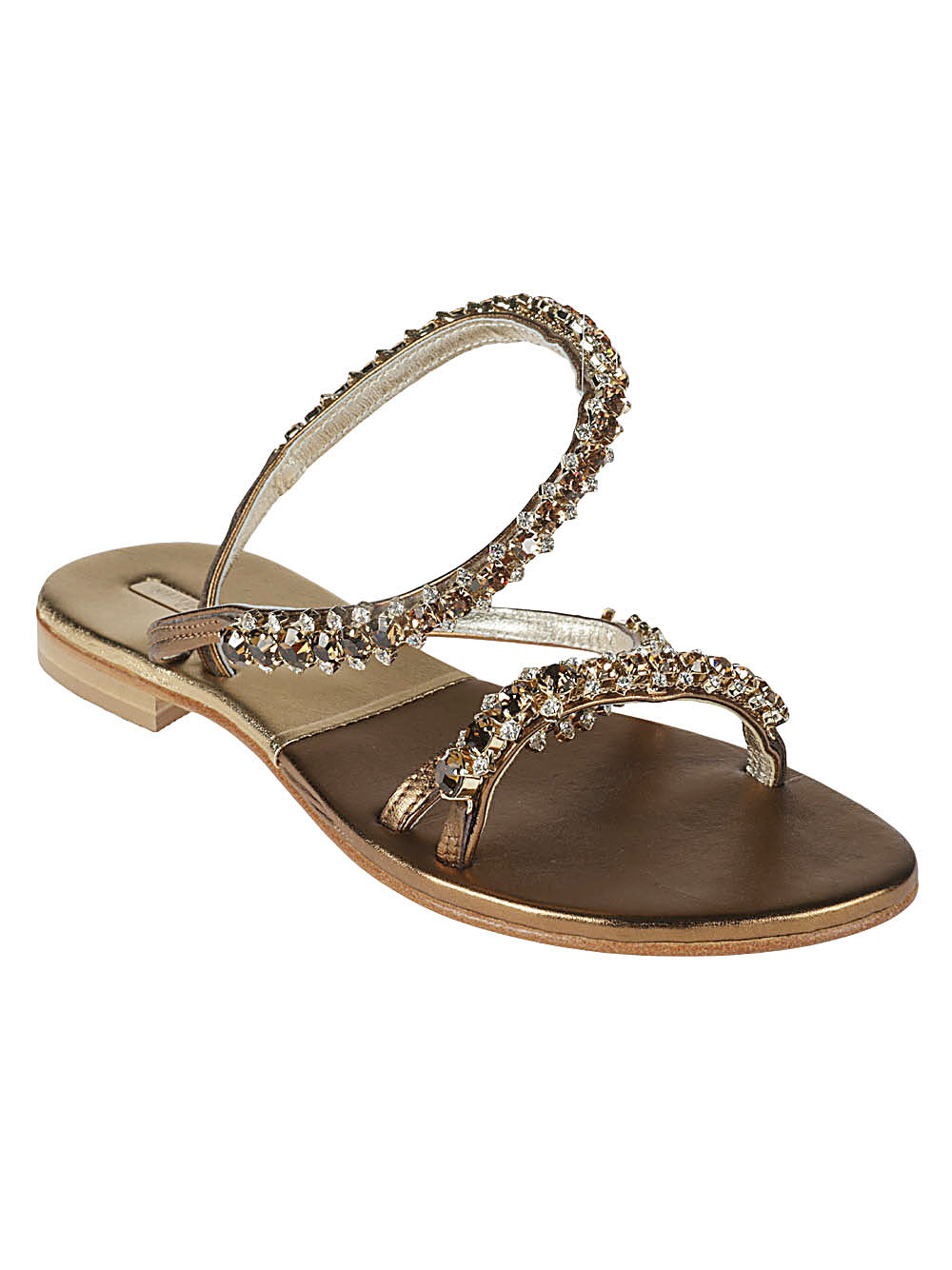 Emanuela Caruso Gold monastic anklet bracelet sandal - view 2