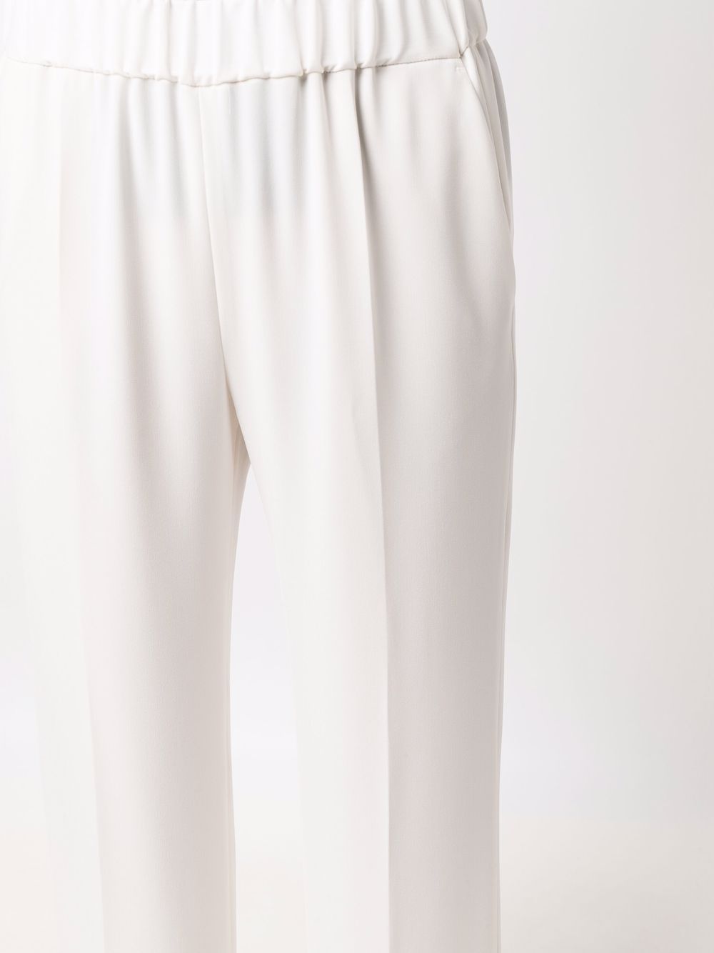 Alberto Biani White Cady Elasticated Trousers - view 3