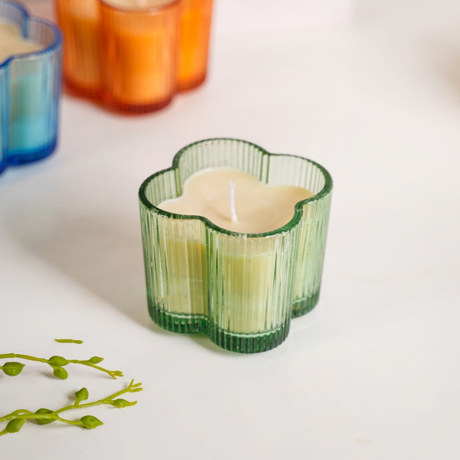 Nestasia Scented Oasis Fragrant Lucky Leaf Candle Set Of 4 - view 11