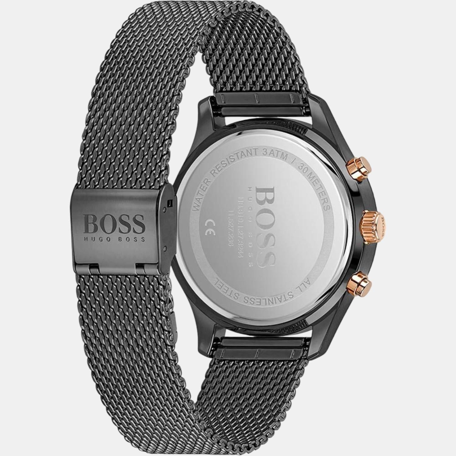 Boss Associate Men Quartz Black Dial Chronograph Stainless Steel Watch 1513811 - view 3