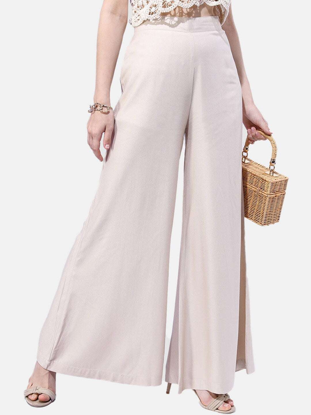 Freehand By The Indian Garage Co Women Solid Wide Leg Pant