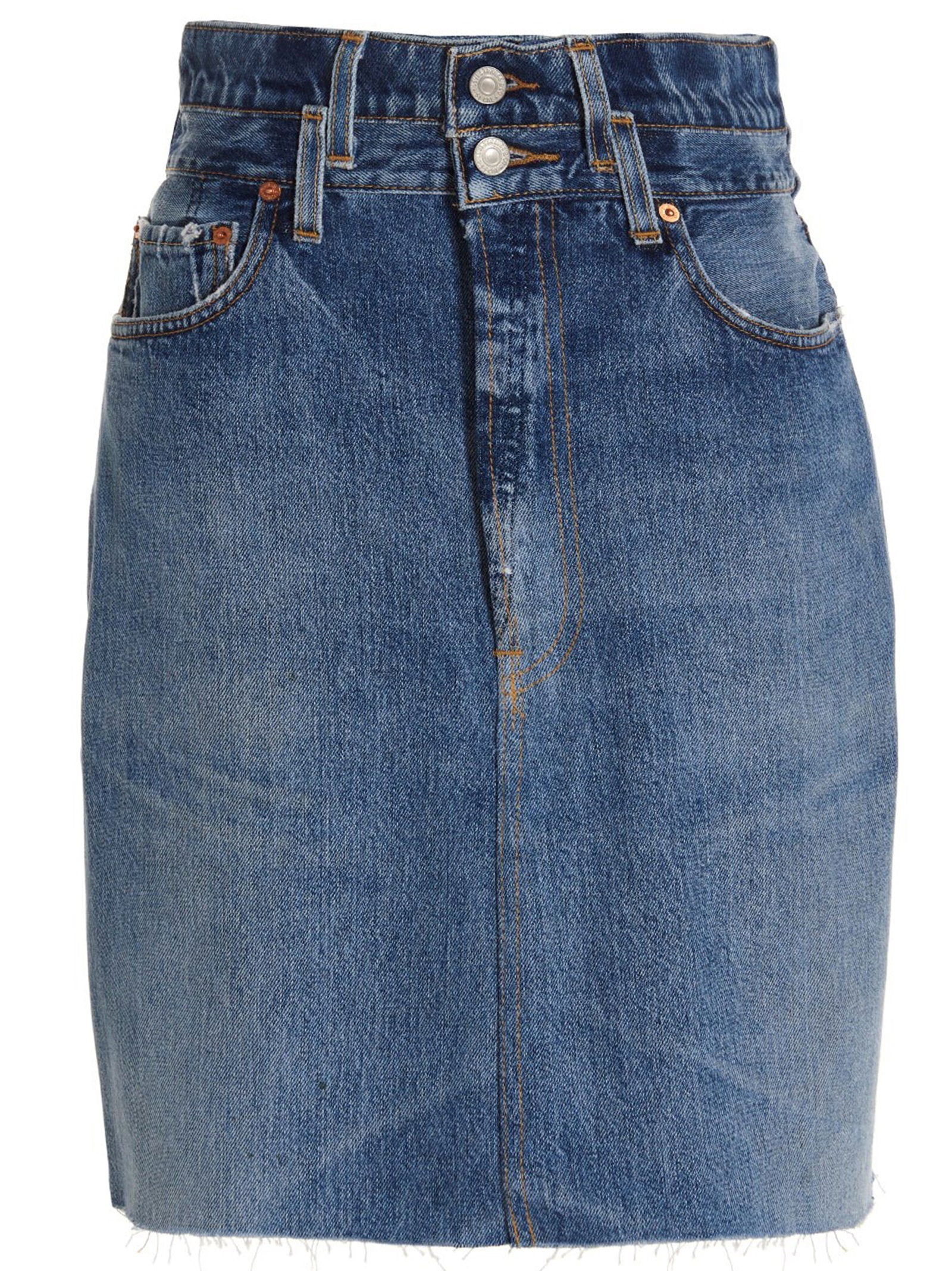 Re/Done Double Waisted Pencil Re Done X Levis Skirt - view 9