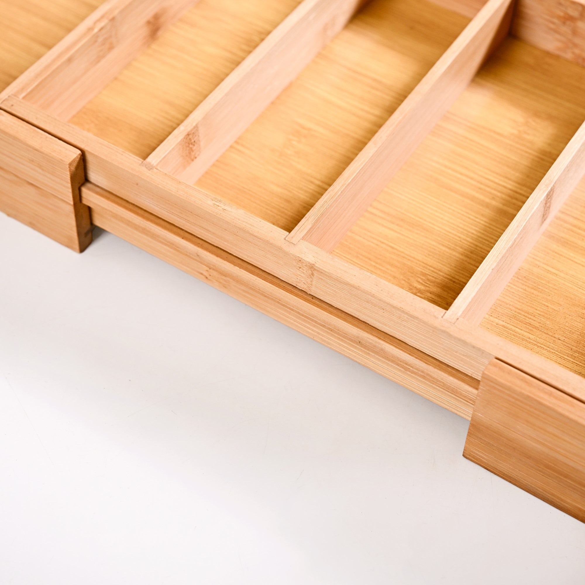 Nestasia Adjustable Bamboo Kitchen Drawer Organiser For Cutlery - view 8
