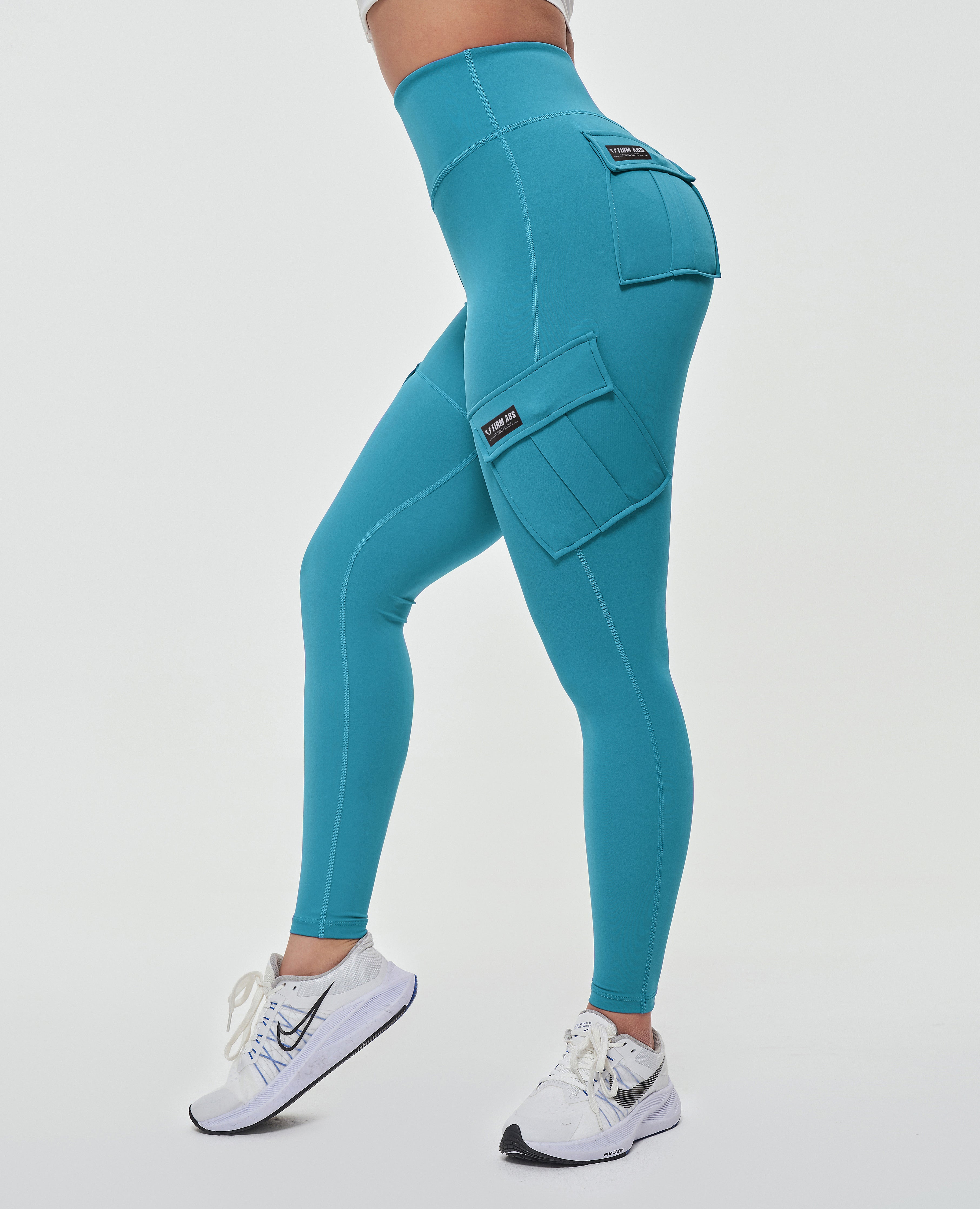 FIRM ABS Solo Cargo Leggings - Aquatic Green