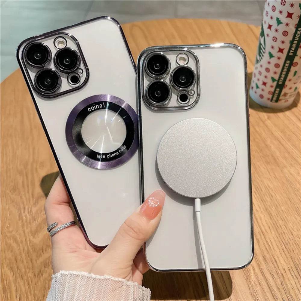Apple iPhone 14 Series CD Pattern Magnetic Transparent Case - view 10