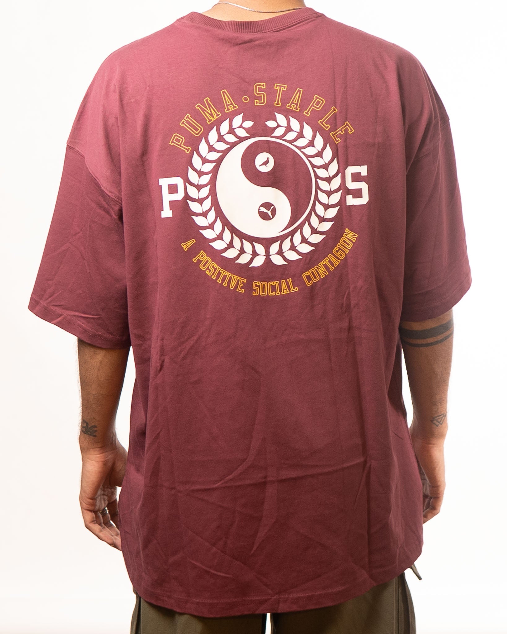 Puma X Staple Red Graphic Print Loose Fit Tshirt - view 3