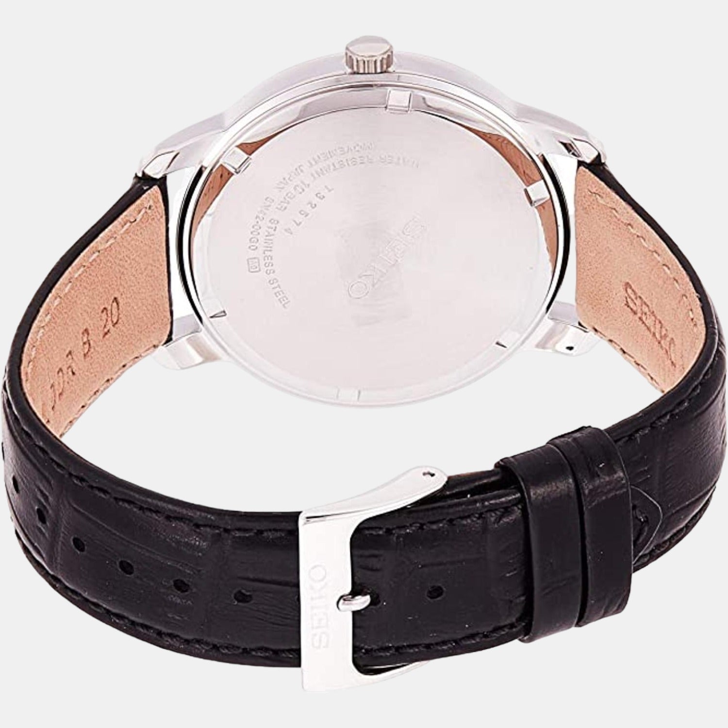 Seiko Dress Men Quartz White Dial Analog Leather Watch SUR265P1 - view 2