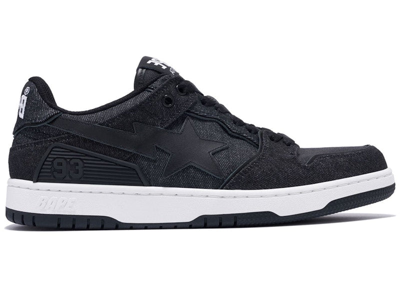 Bape A Bathing Ape Sk8 Sta Black Denim