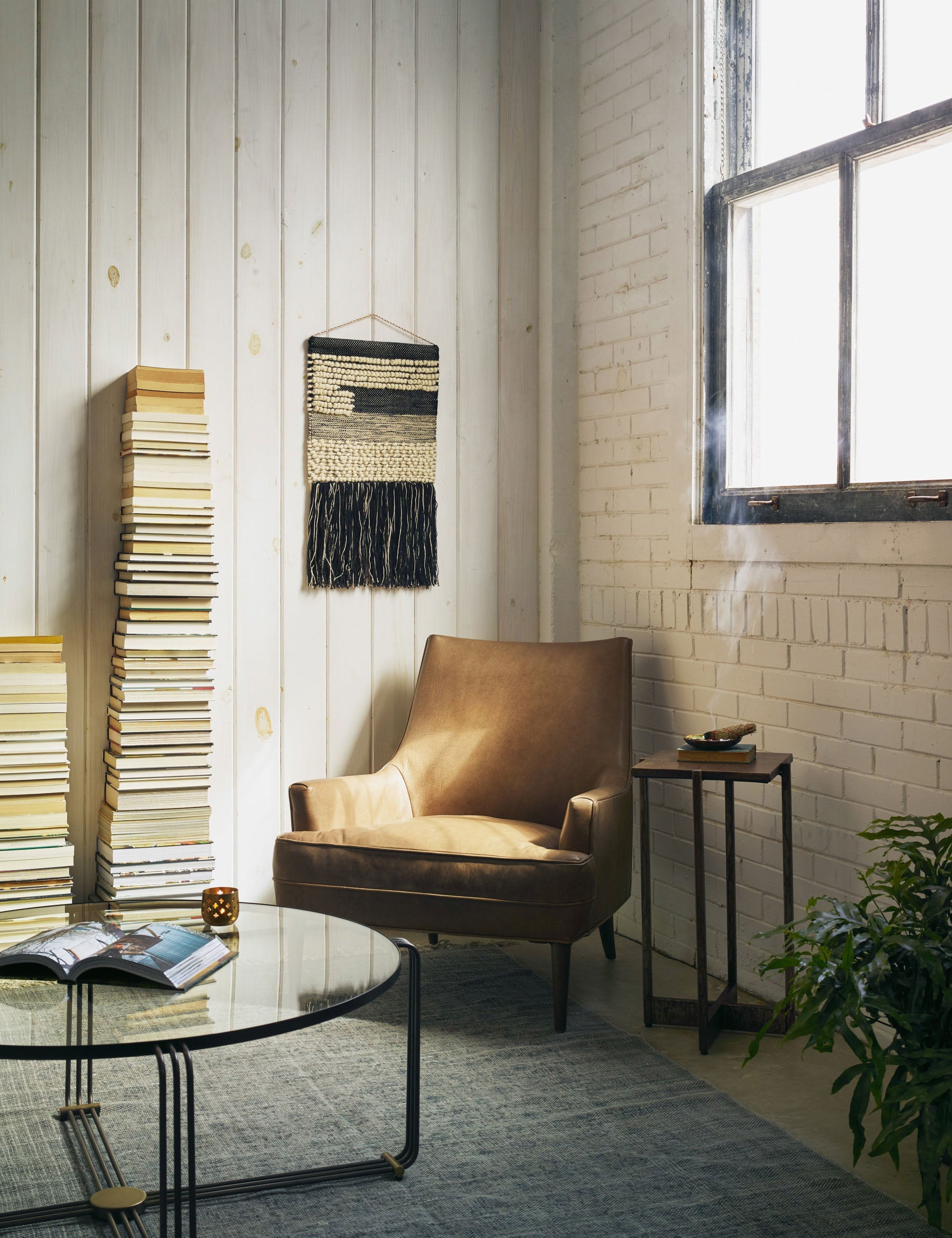 Lulu and Georgia Ilona Leather Accent Chair