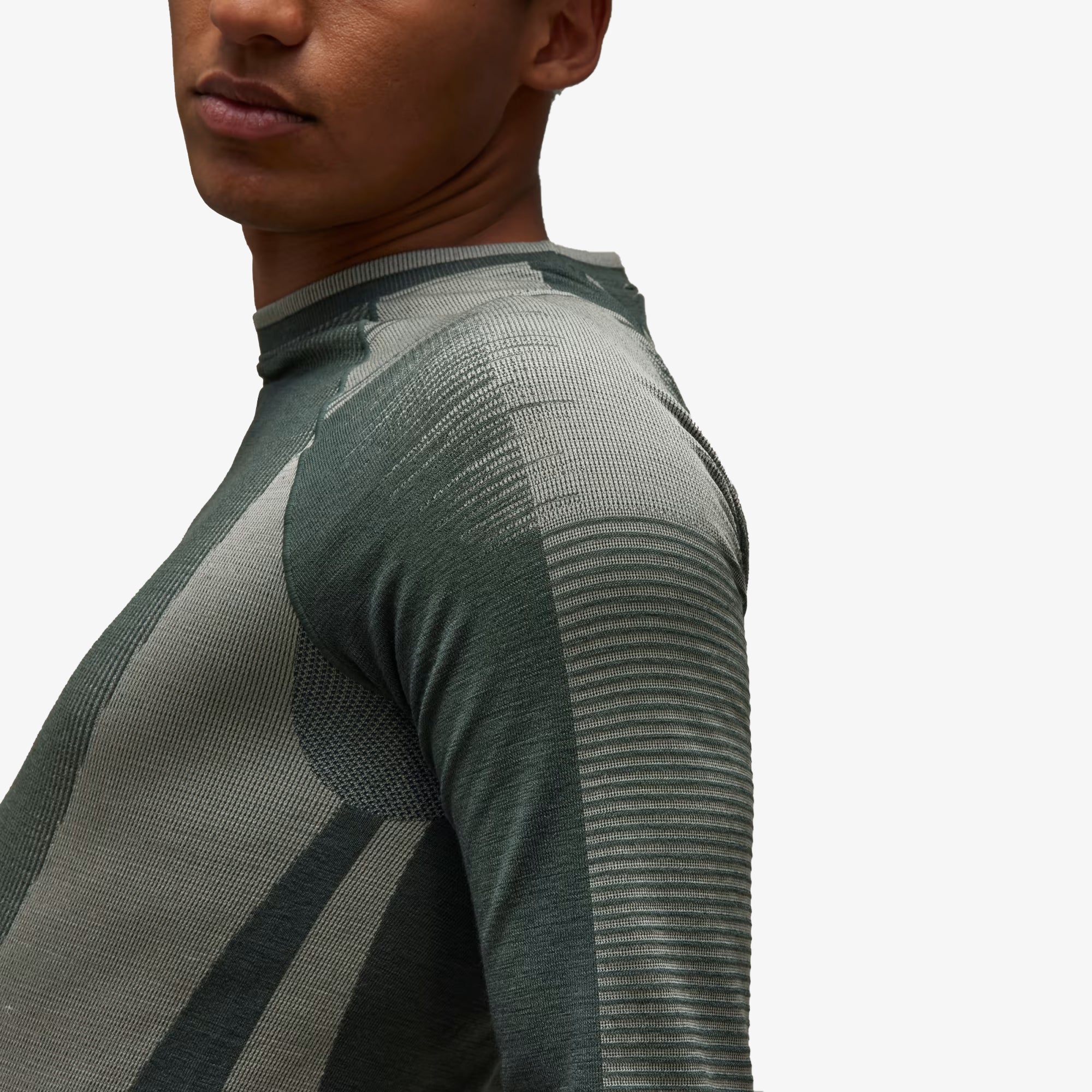 Y-3 | Engineered Knit Long Sleeve Baselayer Tee { Wonder Silver - view 6