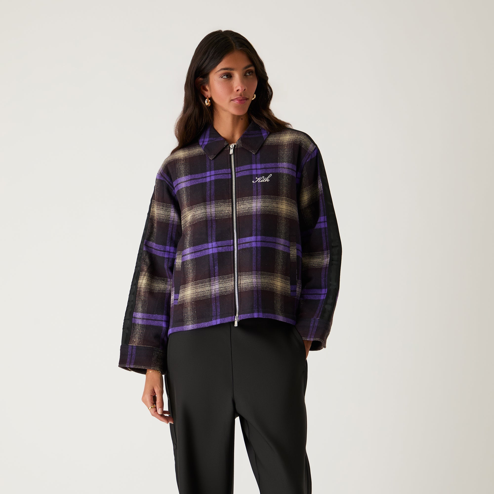 Kith Women Corwin Flannel Coach Zip - Incognito - view 2