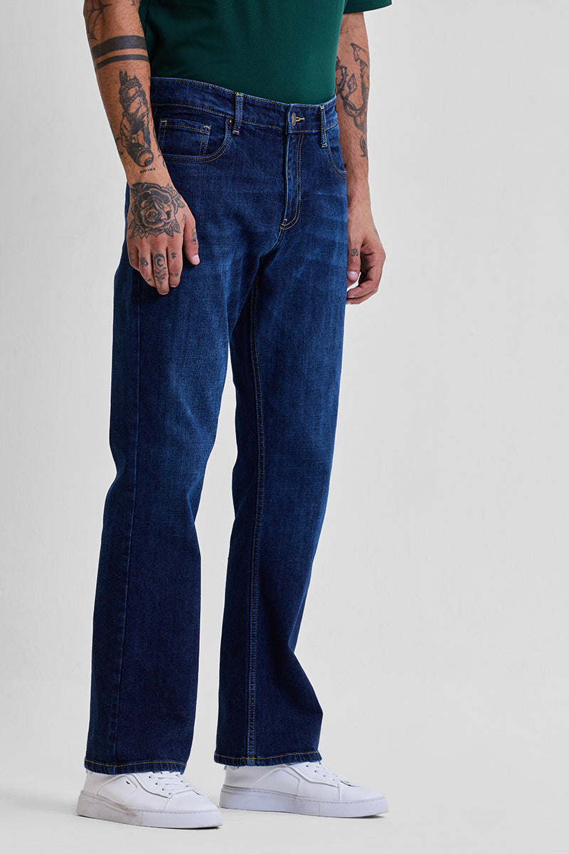 SNITCH Navy Bootcut Jeans