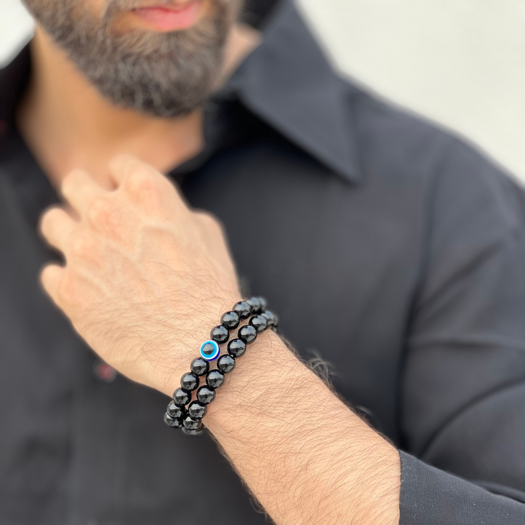brantashop Protective Evil Eye Crystal Black Bracelet 2 Pieces Combo - view 2