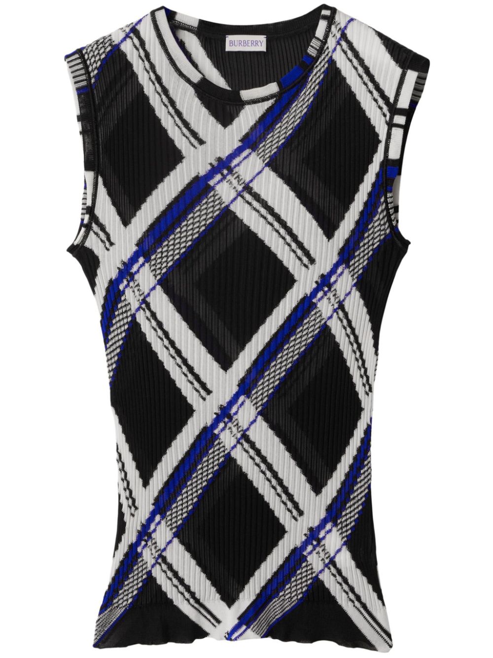 Burberry checked silk top – Silk 100%