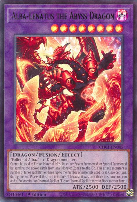 Yu-Gi-Oh! Alba-Lenatus the Abyss Dragon - CH01-EN045 - Ultra Rare - 1st Edition