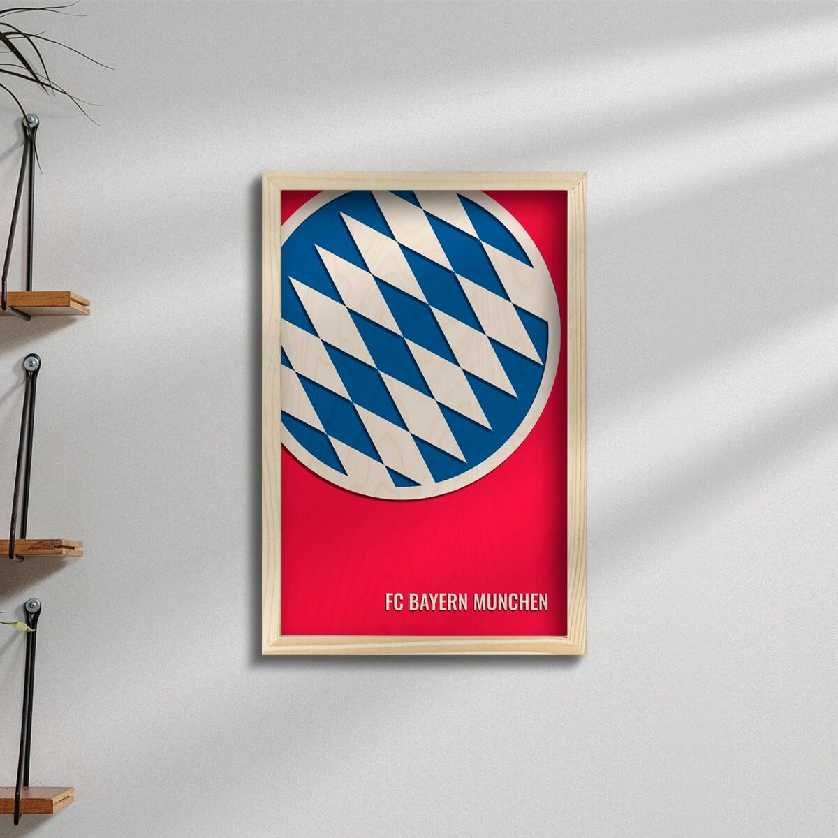 Bigsmall_cc FC Bayern Munchen Wooden Wall Art - view 2