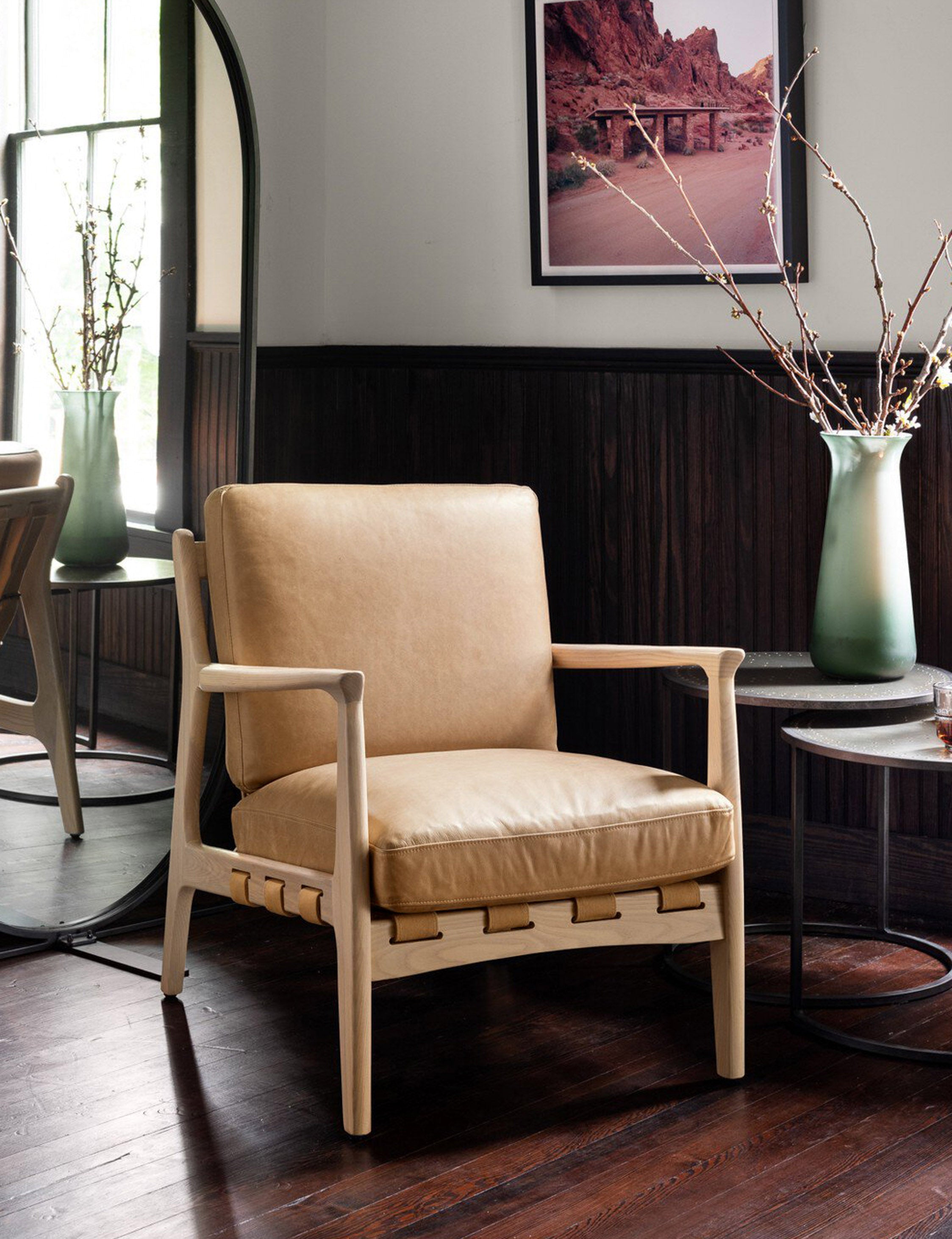 Lulu and Georgia Kenneth Leather Chair - view 15