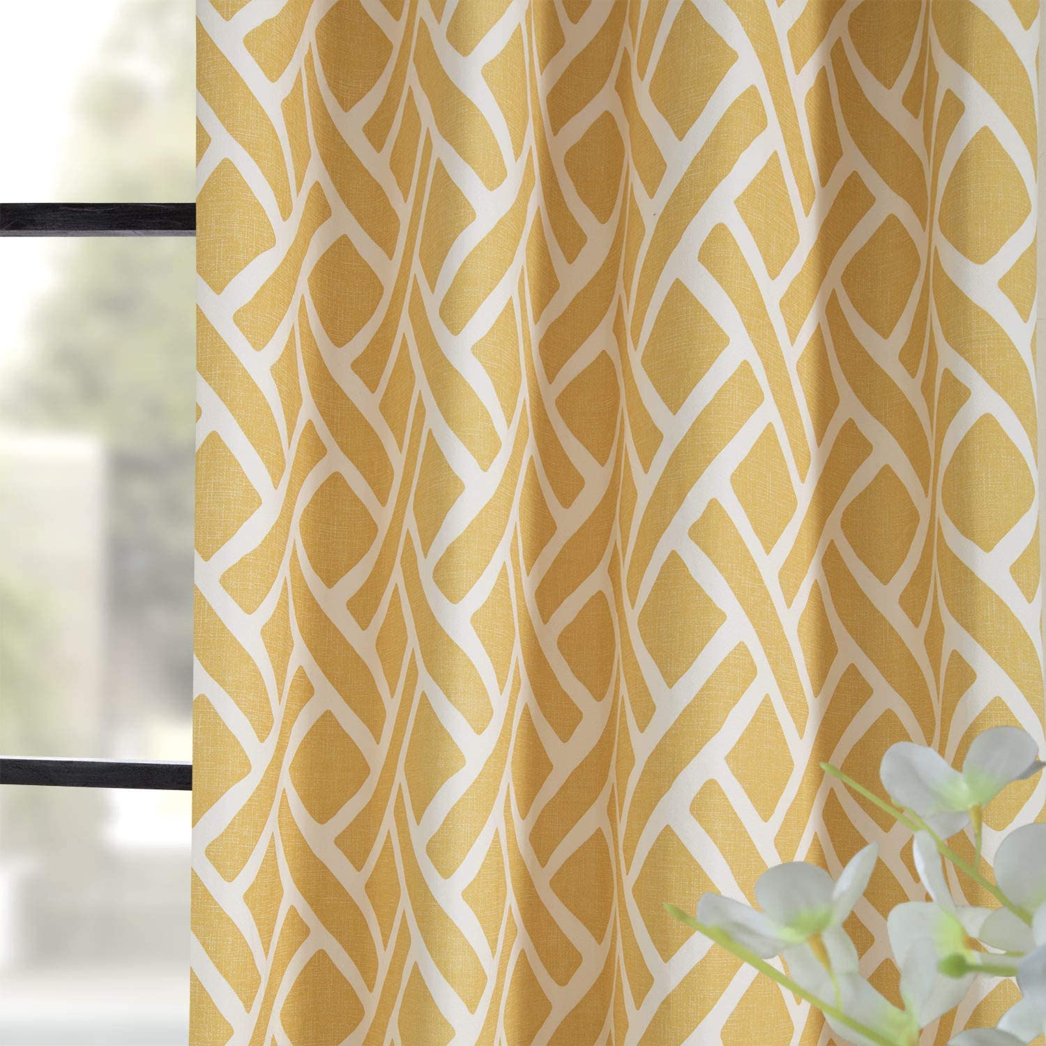 100 cotton mustard – Urban Space -Home Furnishing Store 100% Cotton Mustard Curtains, Pack Of 2 - Ropeknots