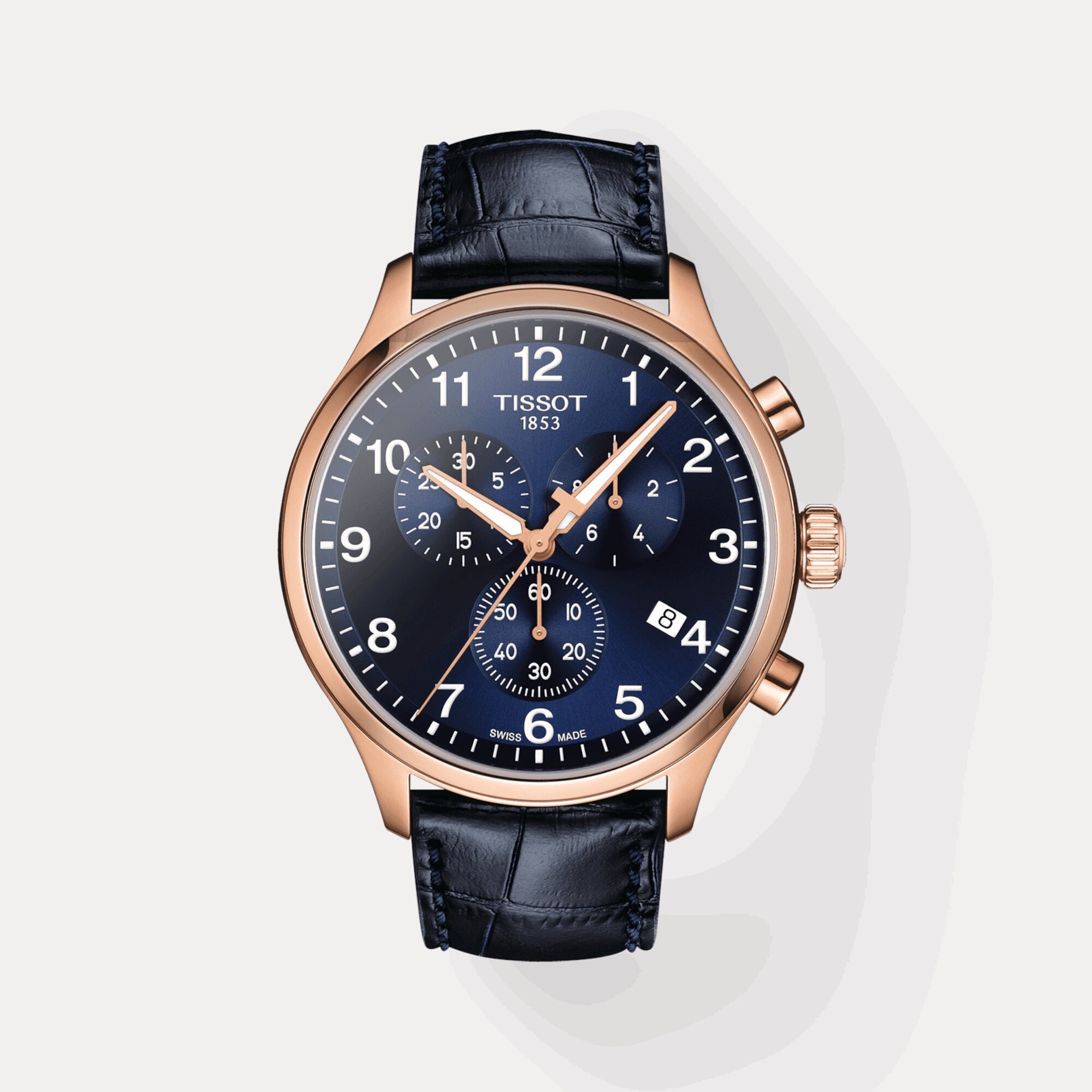 Tissot Chrono XL Men Quartz Blue Dial Chronograph Leather Watch T1166173604200