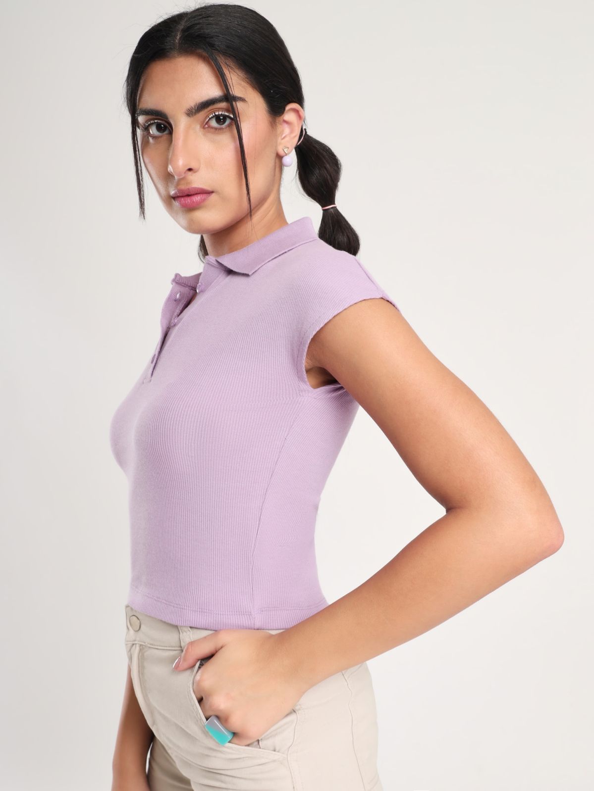 MDS Penelope Rib-Knit Top – Women's, Lilac