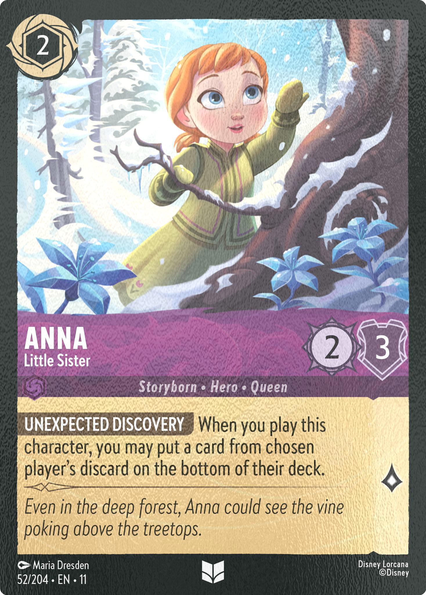 204 winterspell cold – Lorcana Anna - Little Sister - 52/204 [Winterspell] [Cold Foil]