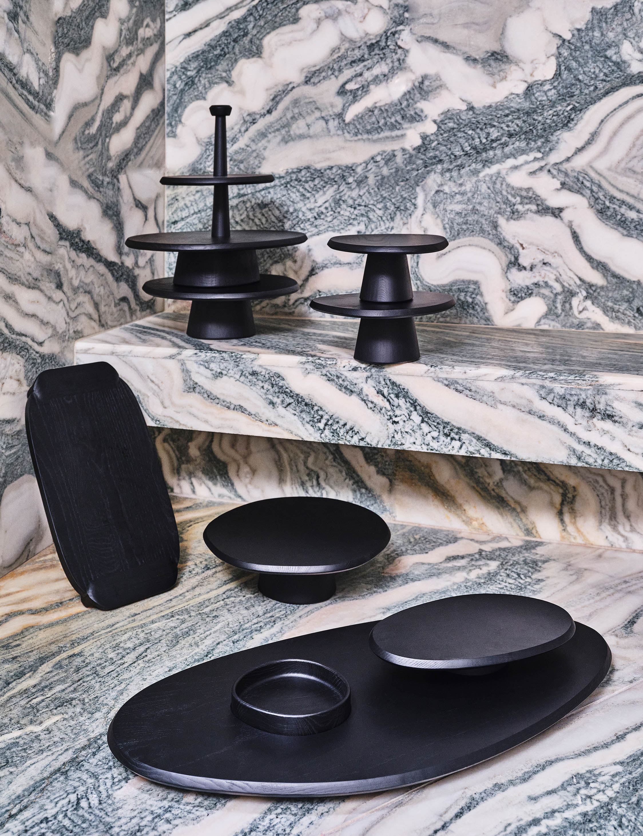 Lulu and Georgia Dune Ash Wood Cake Stand by Kelly Wearstler x Serax - view 33