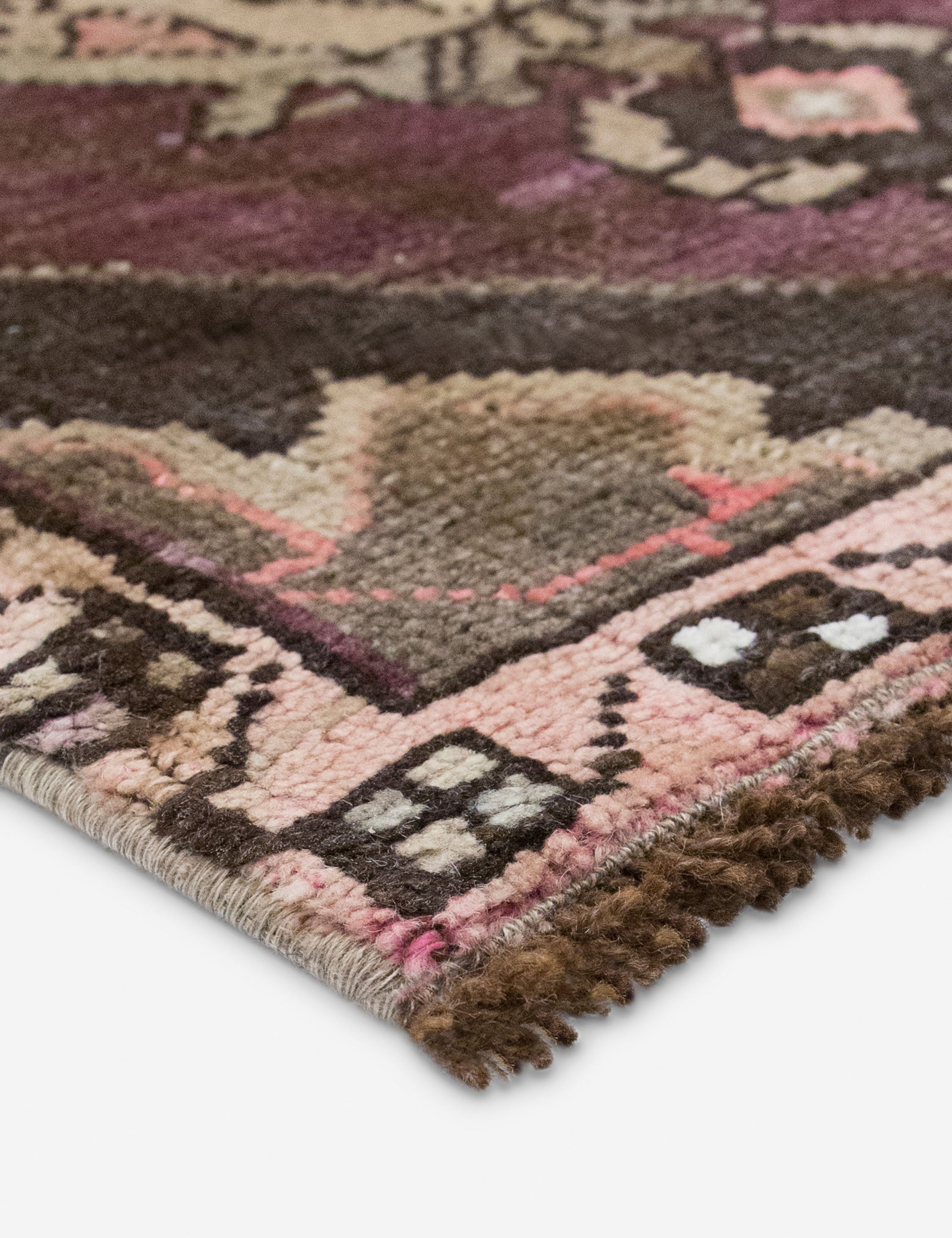 Lulu and Georgia Vintage Turkish Hand-Knotted Wool Mini Rug No. 347, 1'7" x 2'8" - view 2