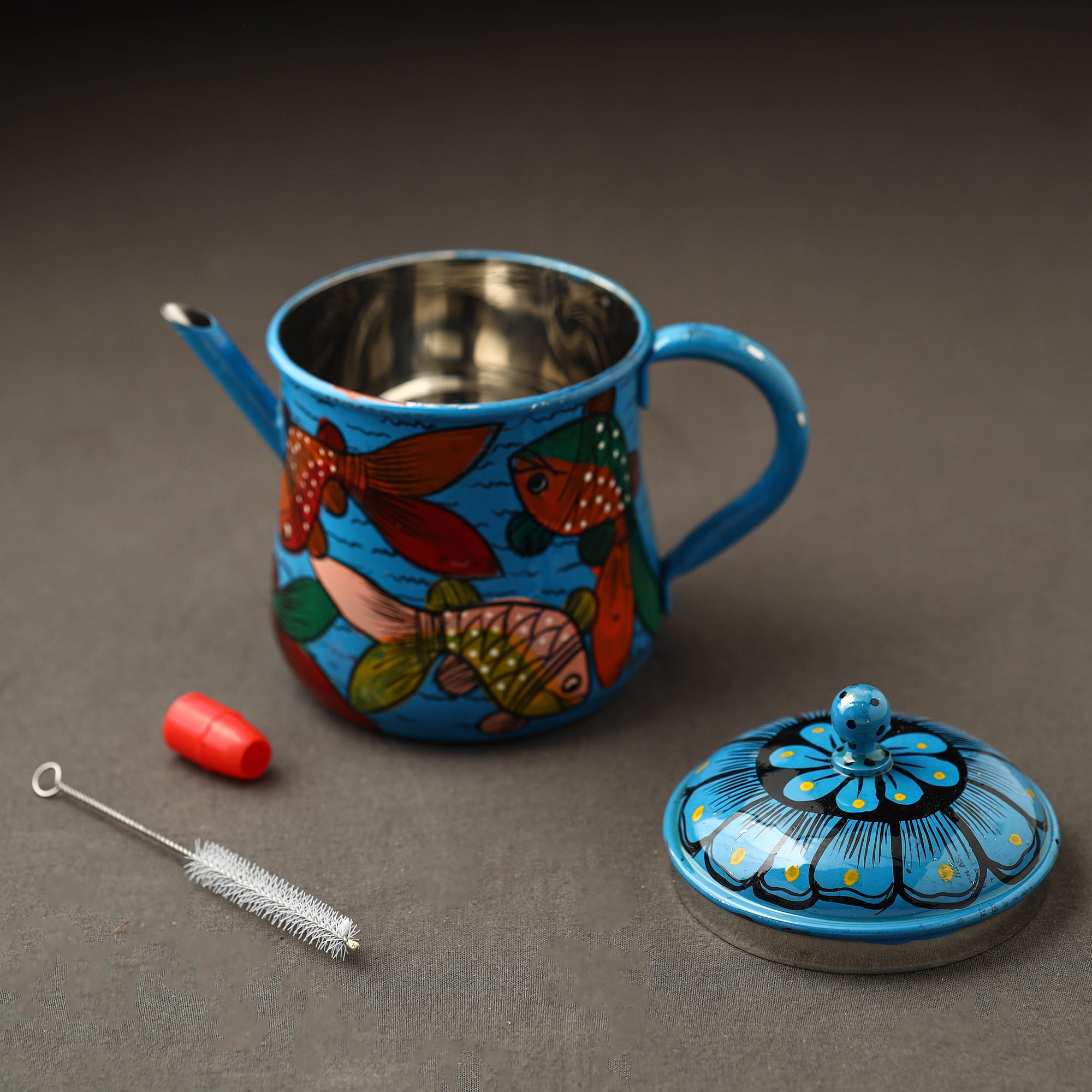 AAYAAS Bengal Patua Handpainted Stainless Steel Oil Dispenser 27 - view 2