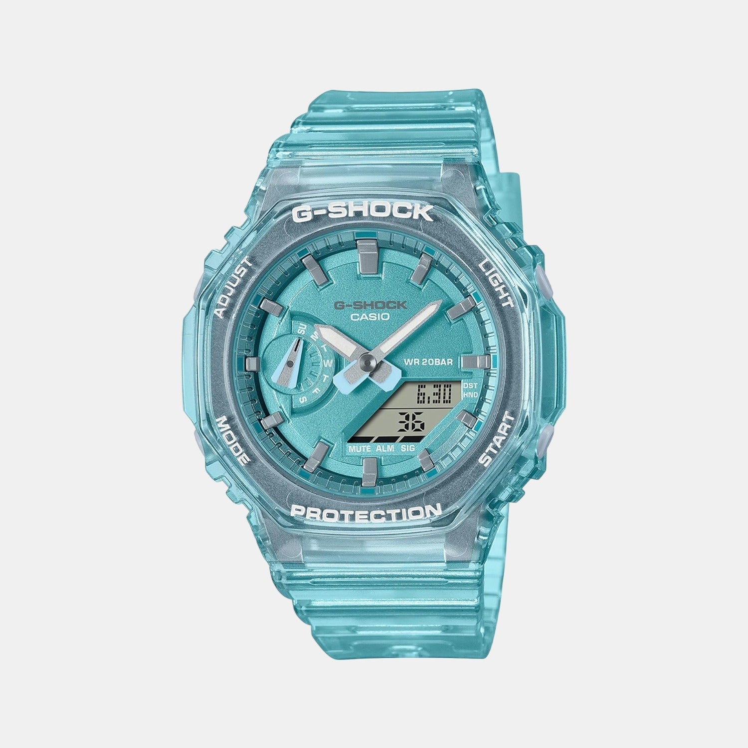 Casio G-Shock Men Quartz Blue Dial Analog-Digital Resin Watch G1289