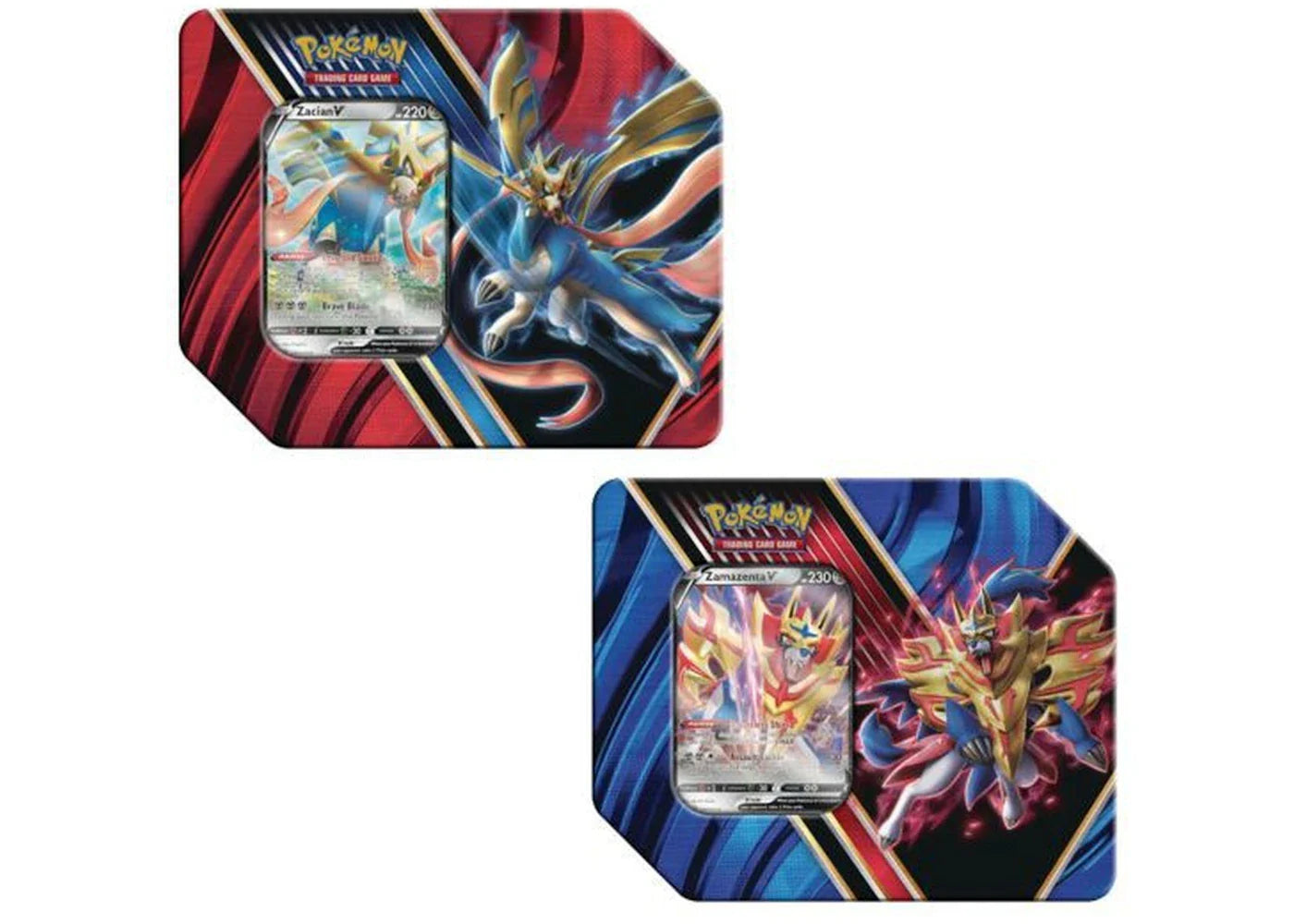 Pokémon 2020 Pokemon TCG Legends of Galar Tin Zacian V/Zamazenta V Lot