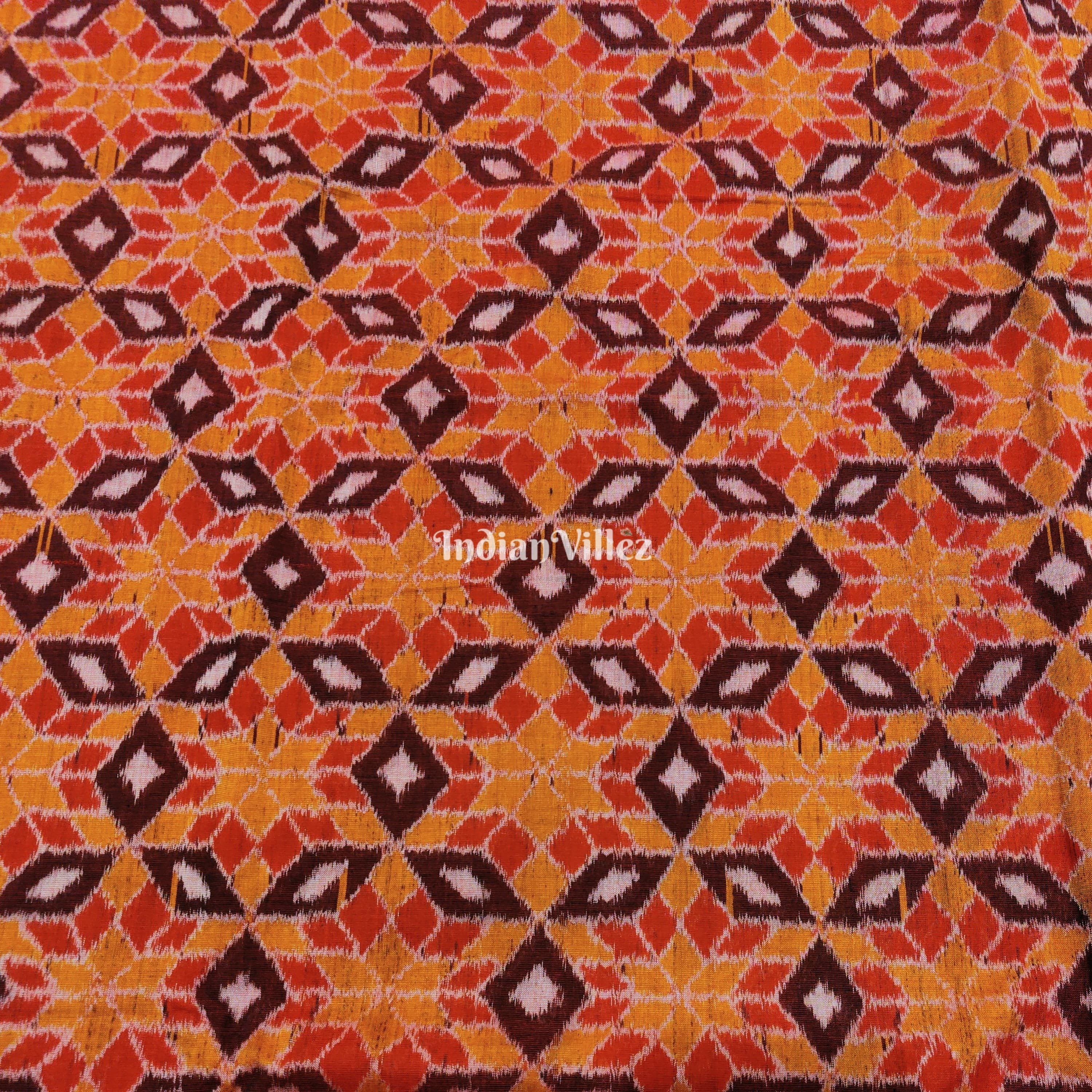 IndianVillèz Pasapali Theme Sambalpuri Cotton Fabric