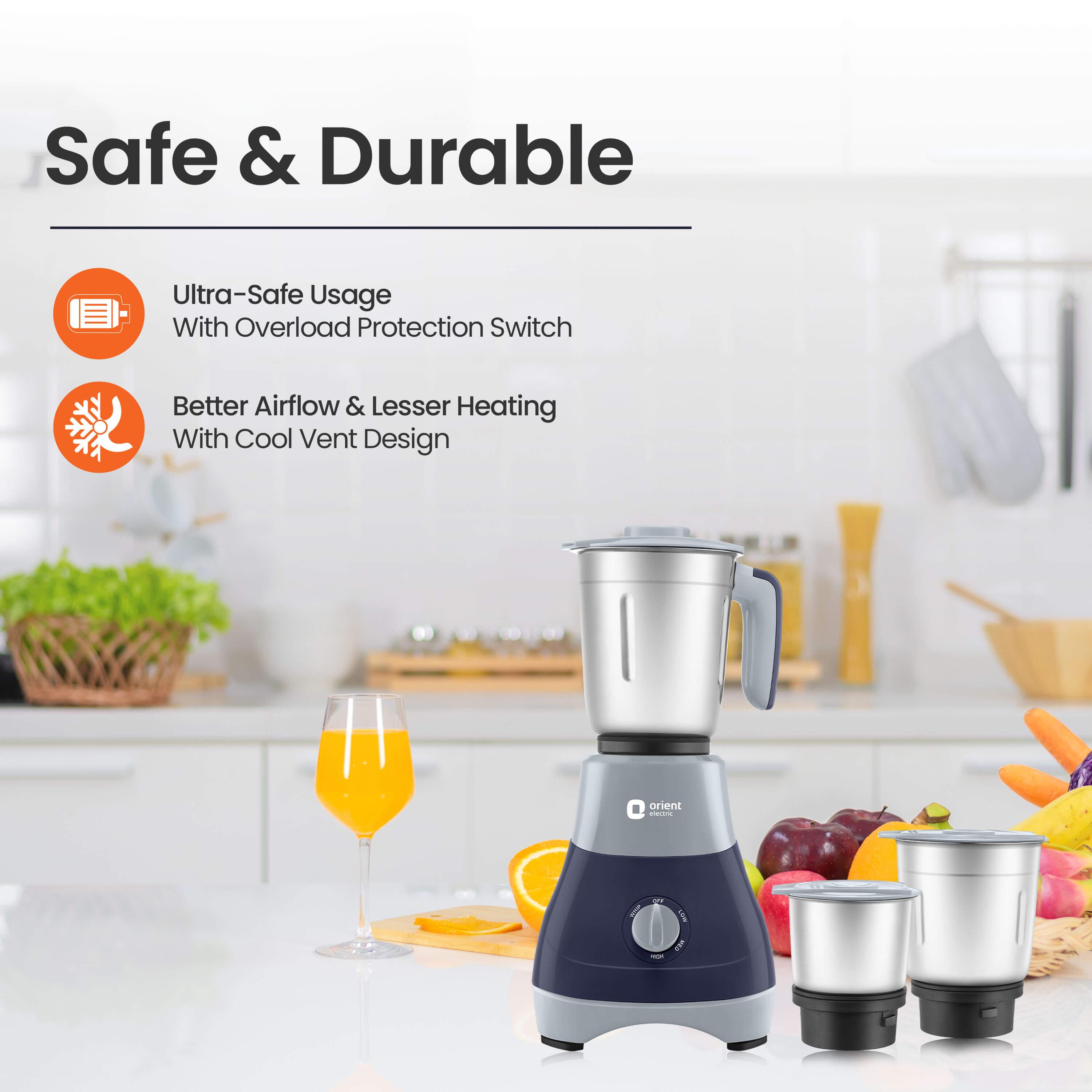 orientelectric Smart Blend 3 Jar Mixer Grinder - view 5