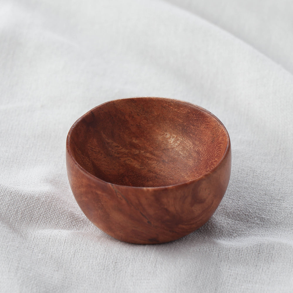 TORA CREATIONS Brown - Handcarved Natural Neem Wood Bowl (2 in) - view 2