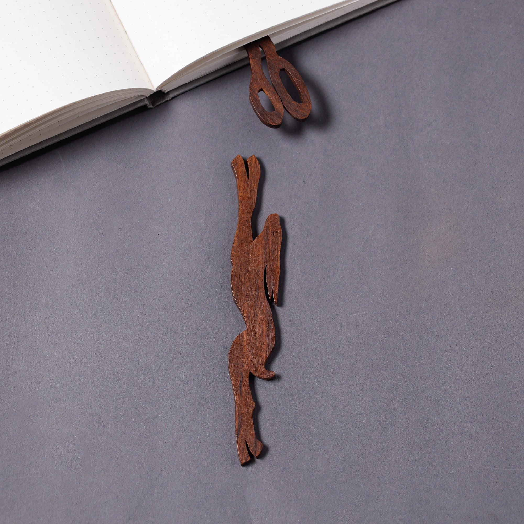 ITOKRI CRAFTS INITIATIVE Bijnor Hand Carved Sheesham Wood Bookmark