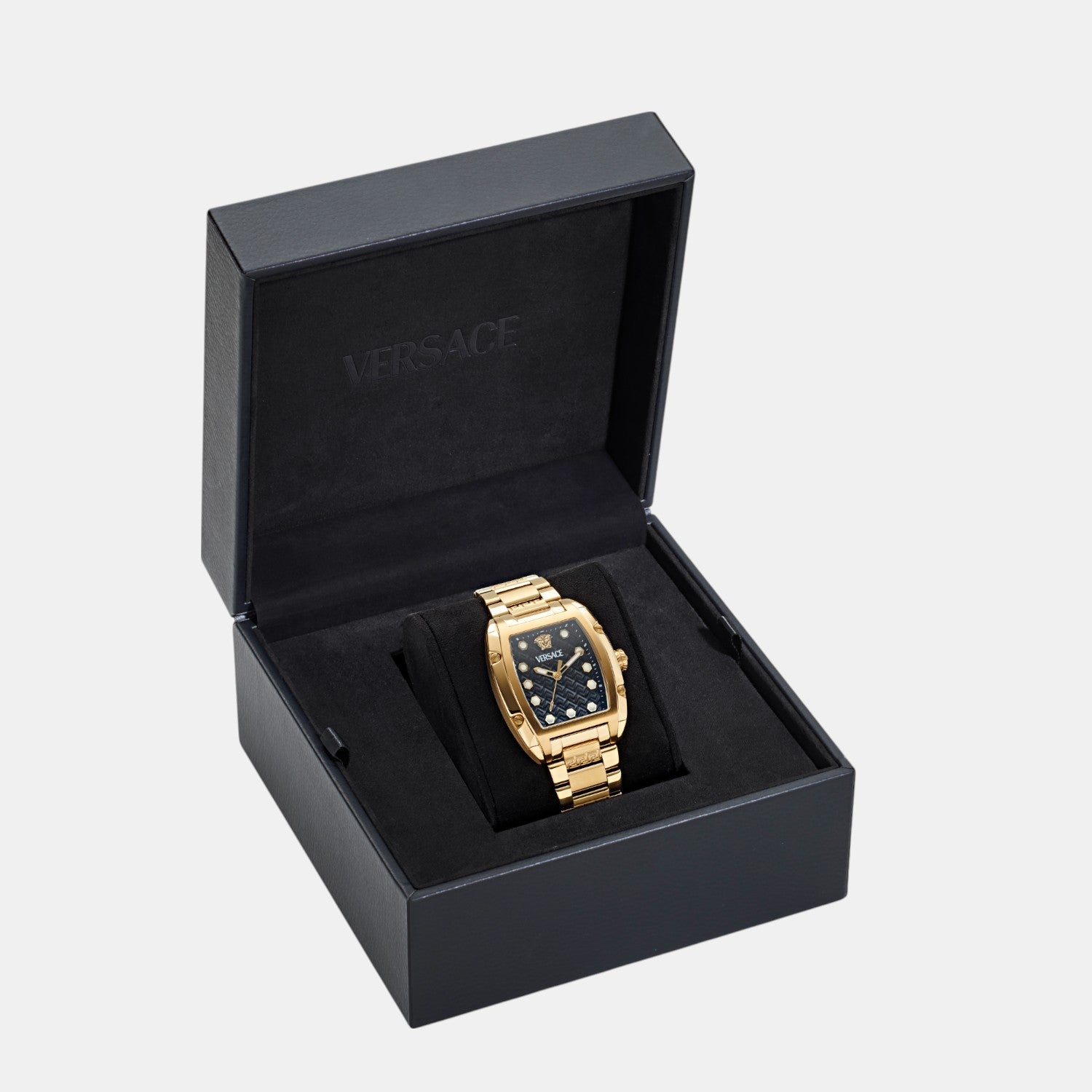 Versace Dominus Women Quartz Black Rectangular Dial Analog Stainless Steel Watch VE8K00524 - view 3