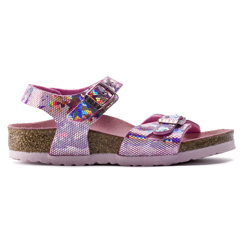 Birkenstock Rio Kids Synthetics – Pink Pink/Hologram Rose - view 4