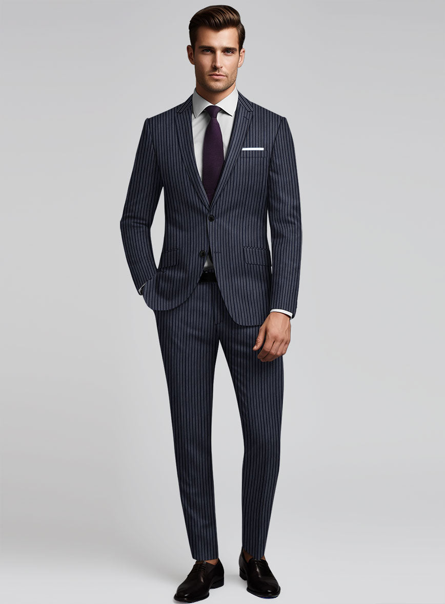 StudioSuits Reda Bravon Dark Blue Stripe Wool Suit - view 2