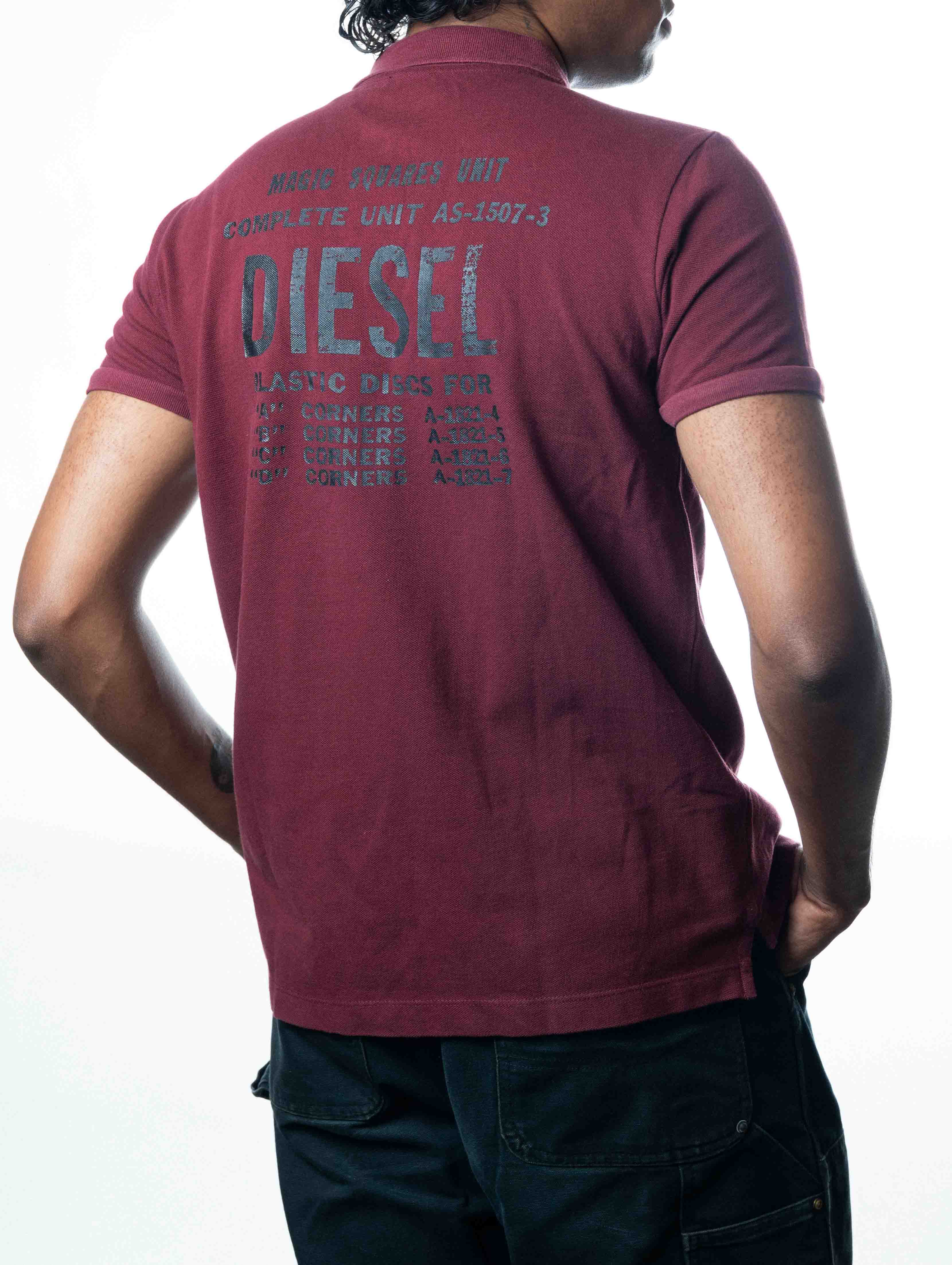 Diesel Red Polo T-Shirt - view 3