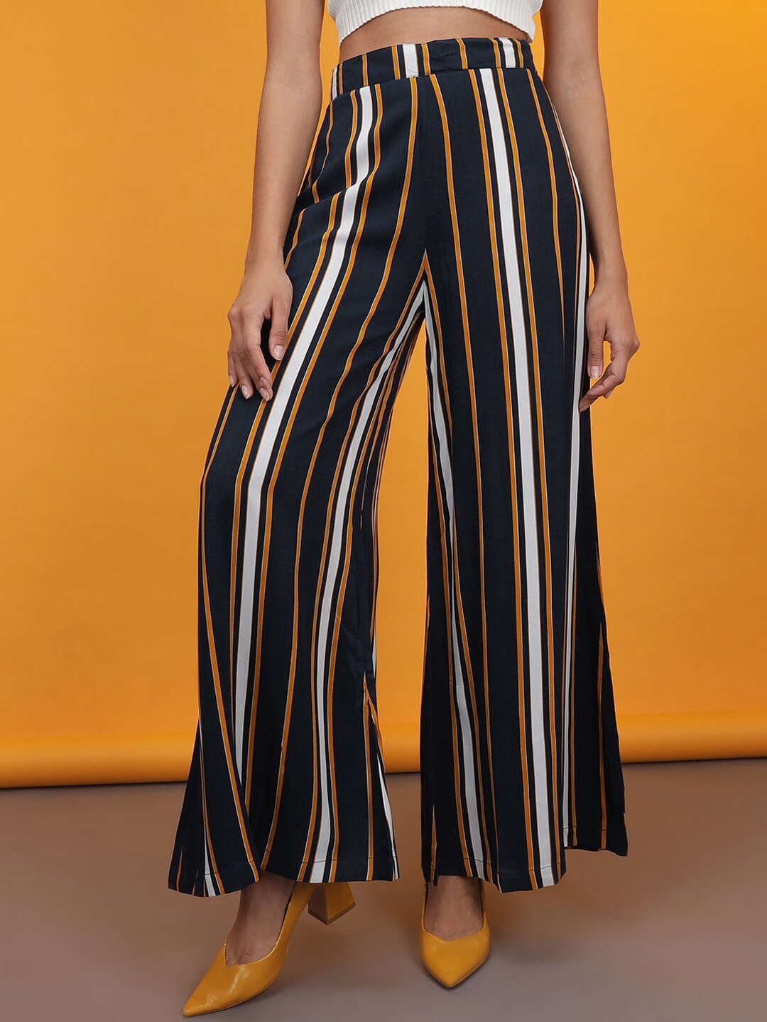 Freehand By The Indian Garage Co Women Striped Wide Leg Pant