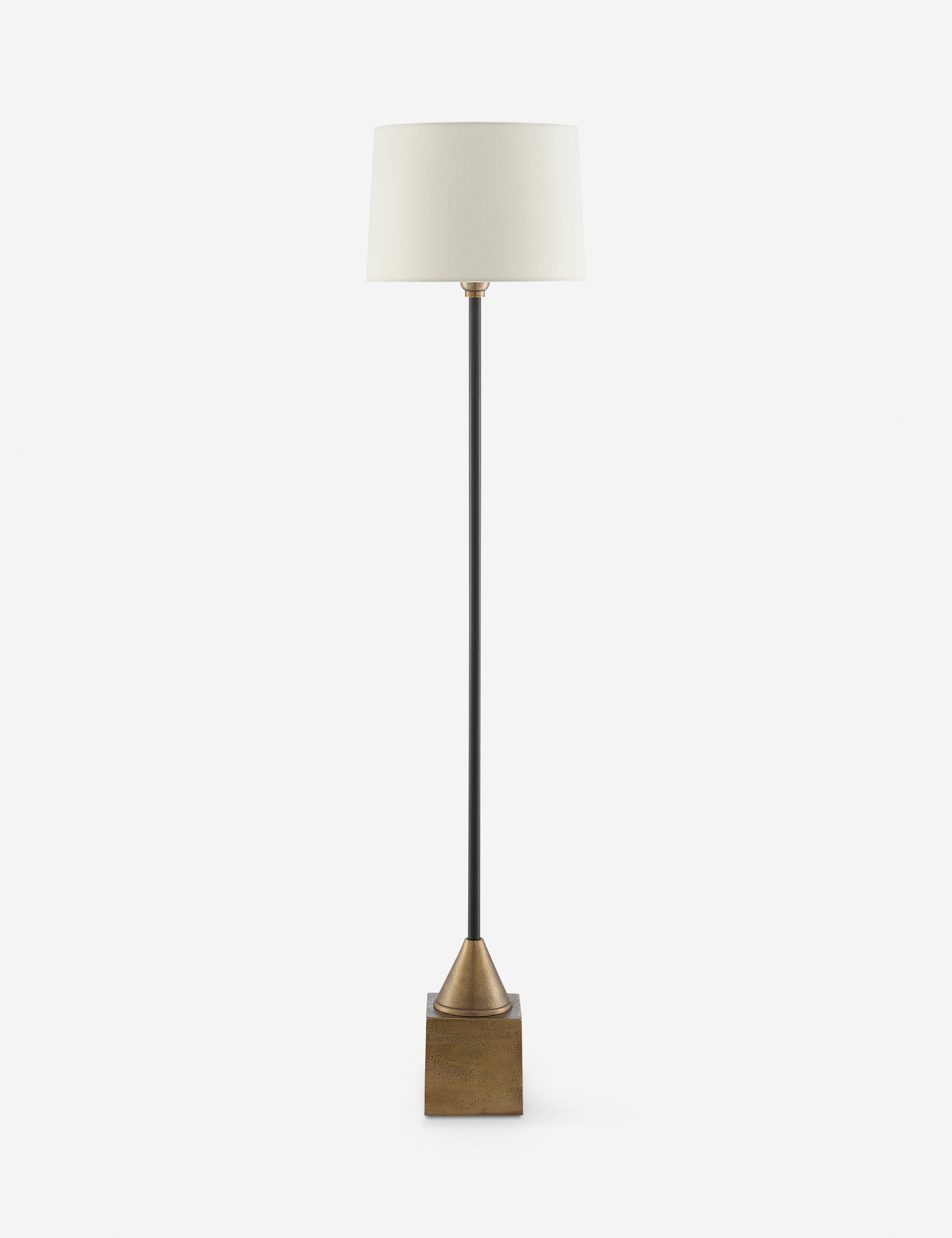 Lulu and Georgia Abner Floor Lamp – Antique Brass and Black