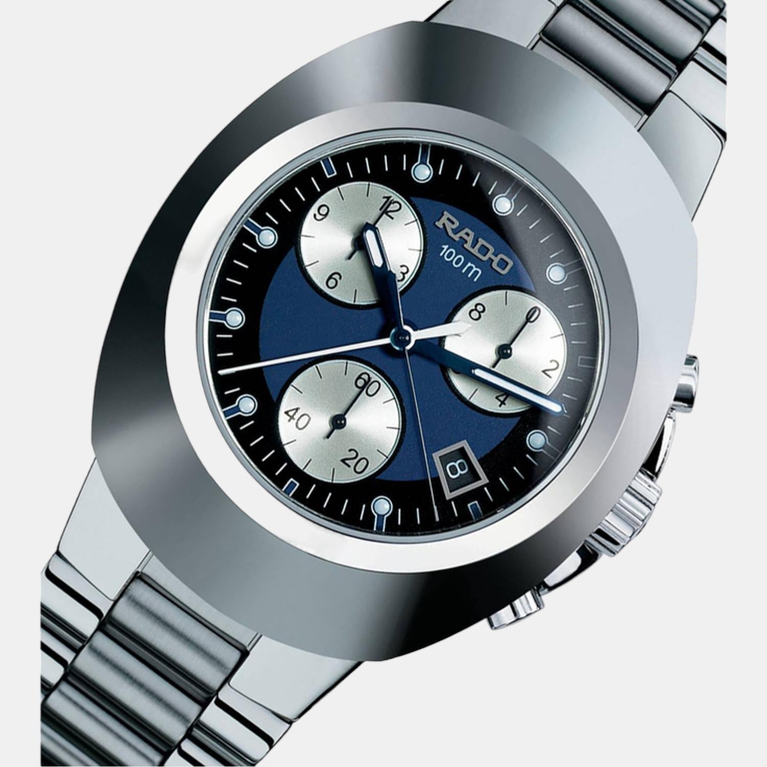 Rado Diastar Men Quartz Blue Dial Chronograph Stainless Steel Watch R12638173 - view 3